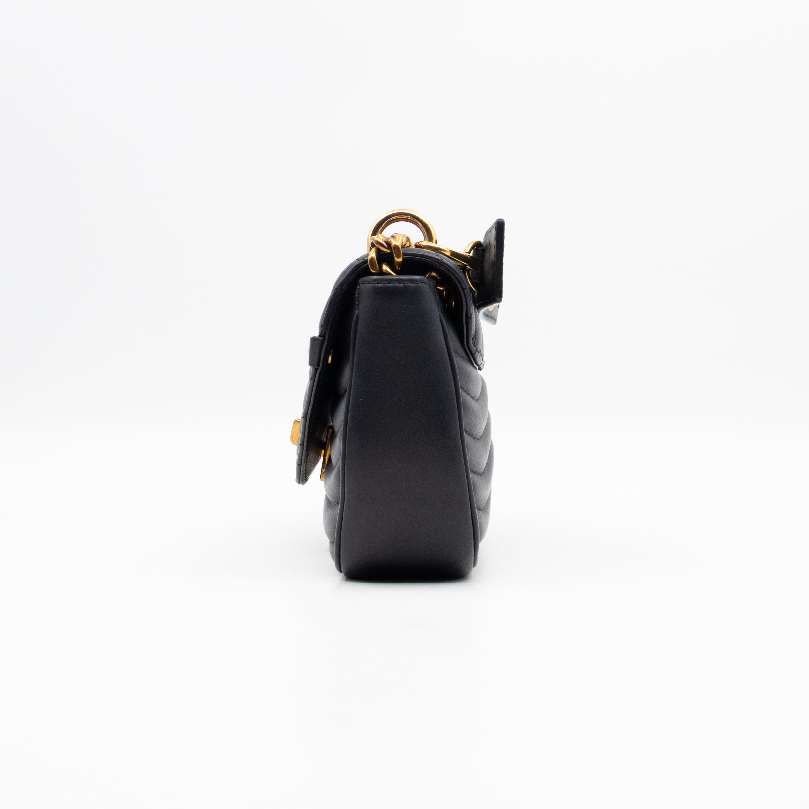 New Wave PM Shoulder Bag Black Leather