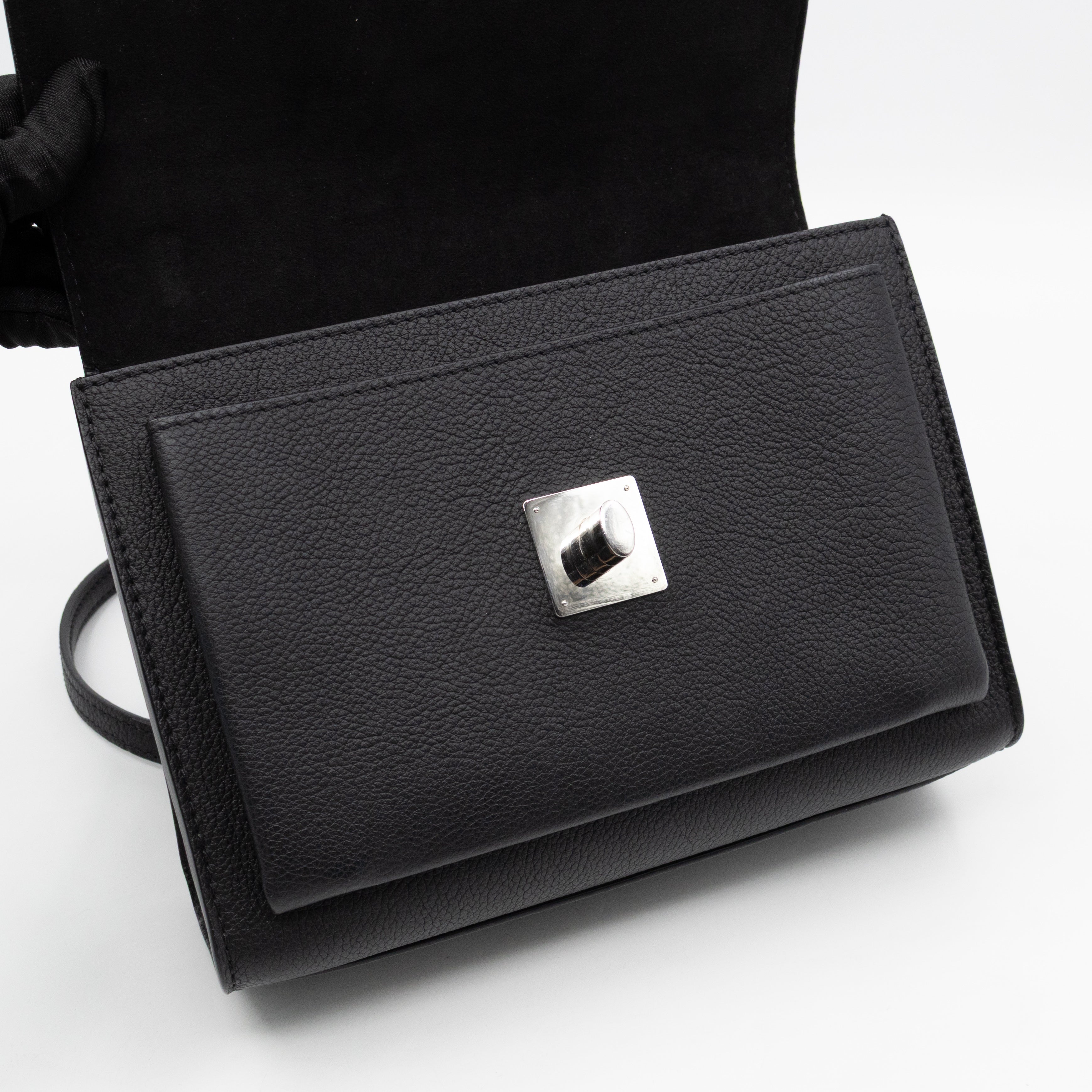 Mylockme Chain Bag Black Leather