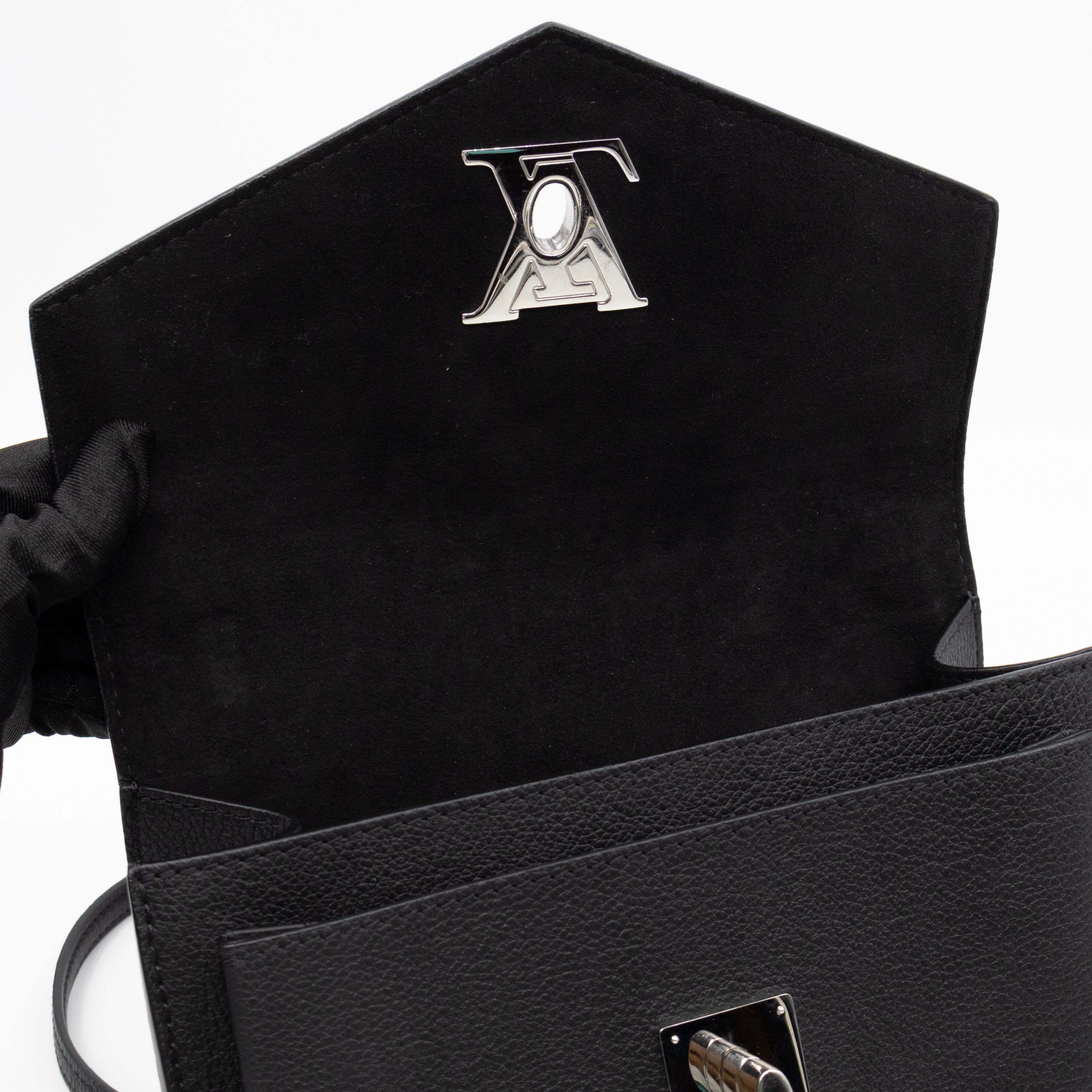 Mylockme Chain Bag Black Leather