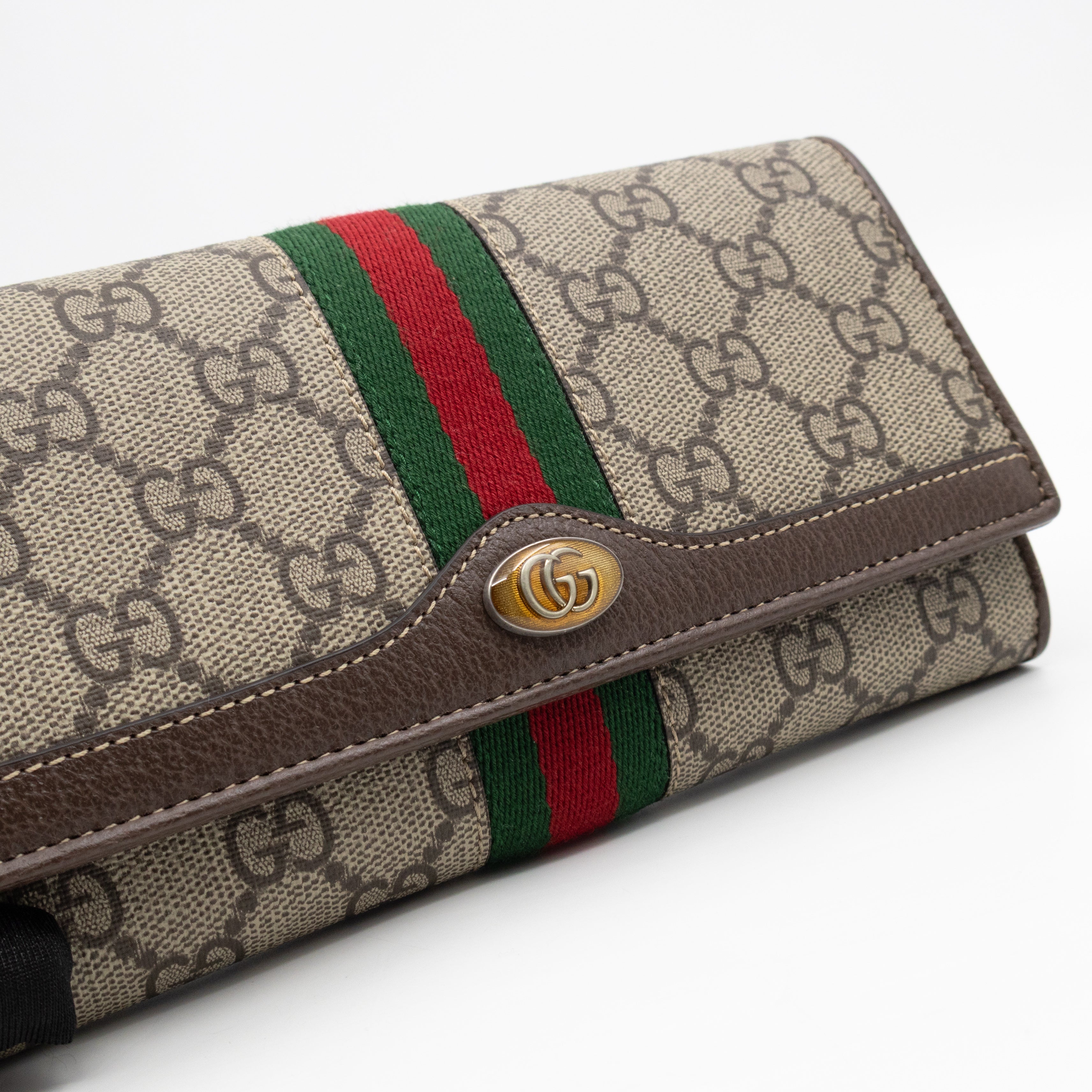 Ophidia Chain Wallet GG Supreme Brown
