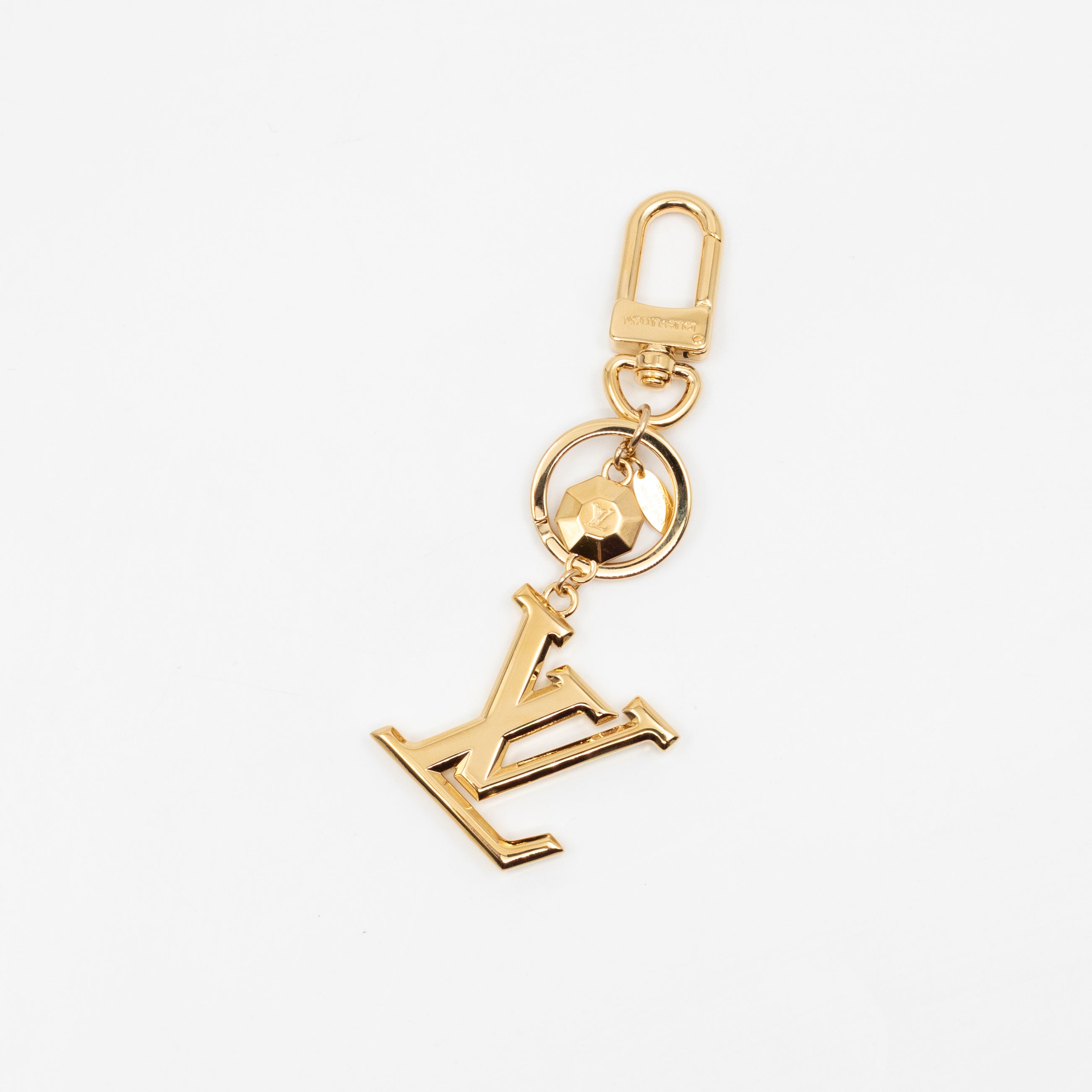 Facettes Bag Charm & Key Holder Gold