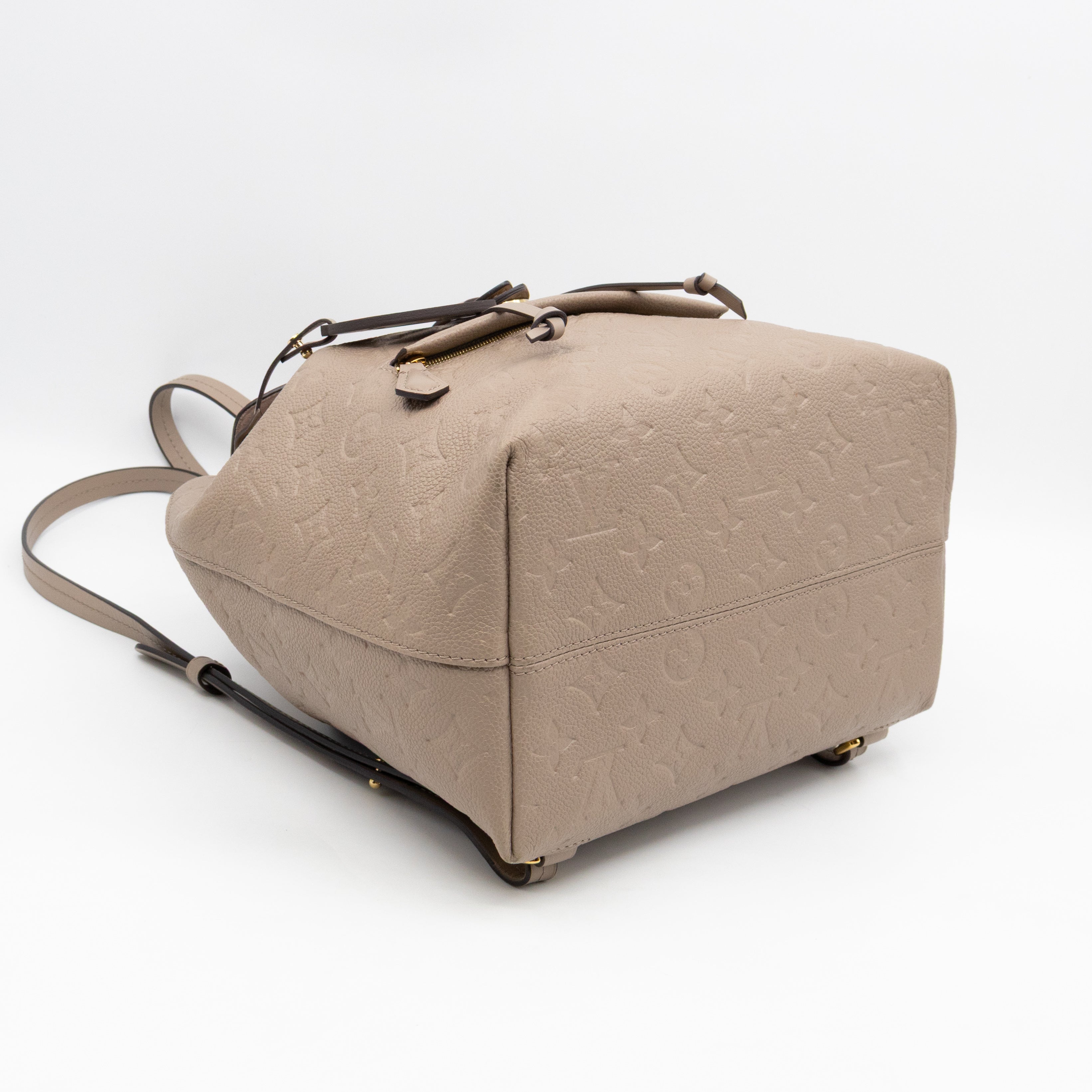 Montsouris PM Backpack Tourterelle Monogram Empreinte