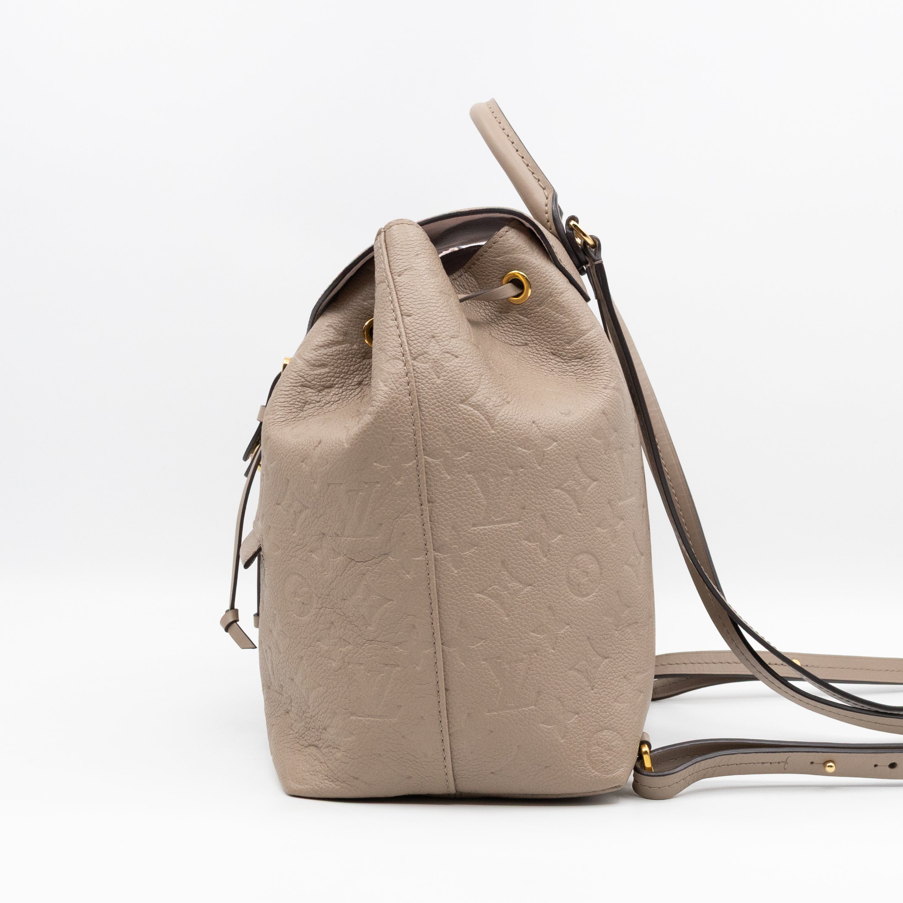 Montsouris PM Backpack Tourterelle Monogram Empreinte