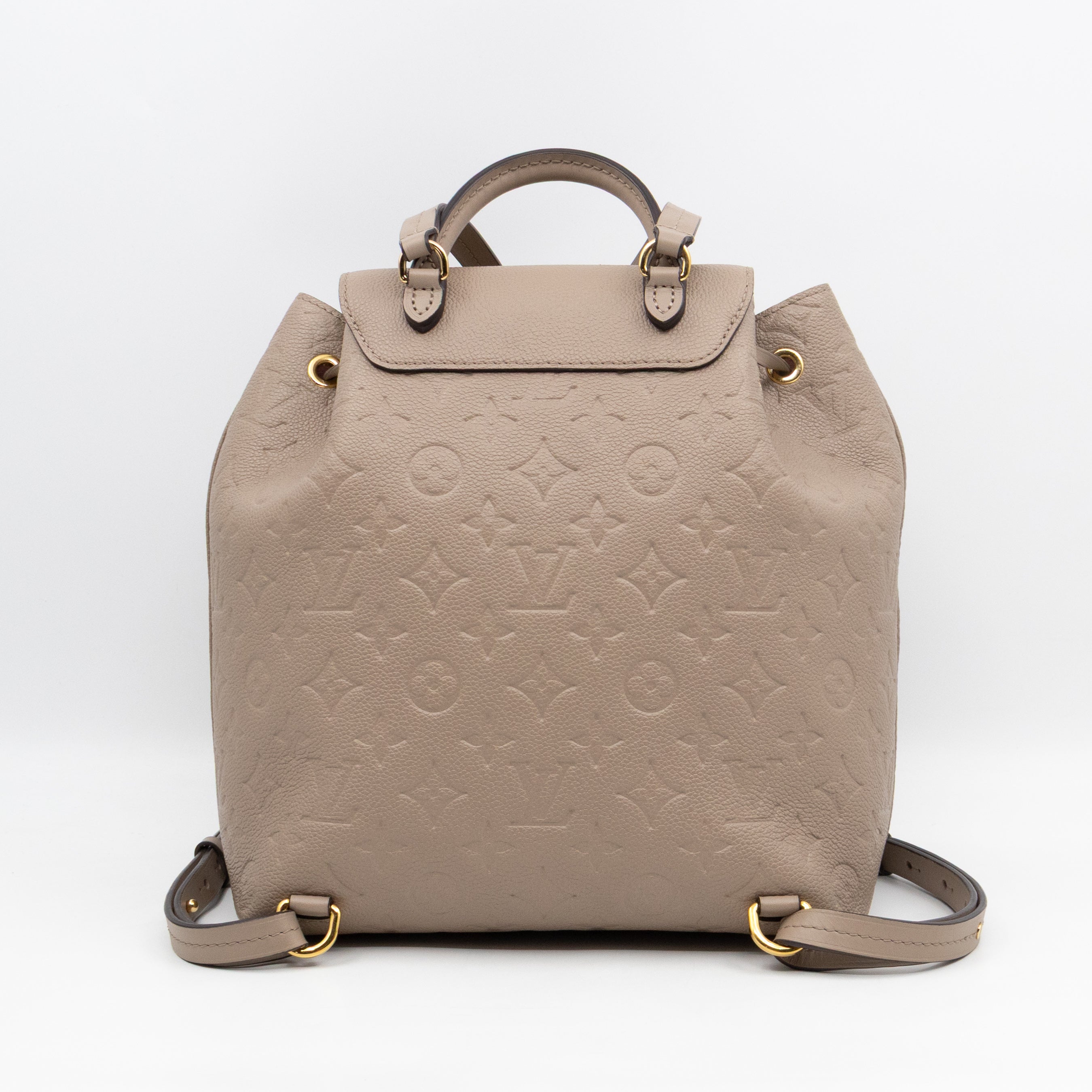 Montsouris PM Backpack Tourterelle Monogram Empreinte