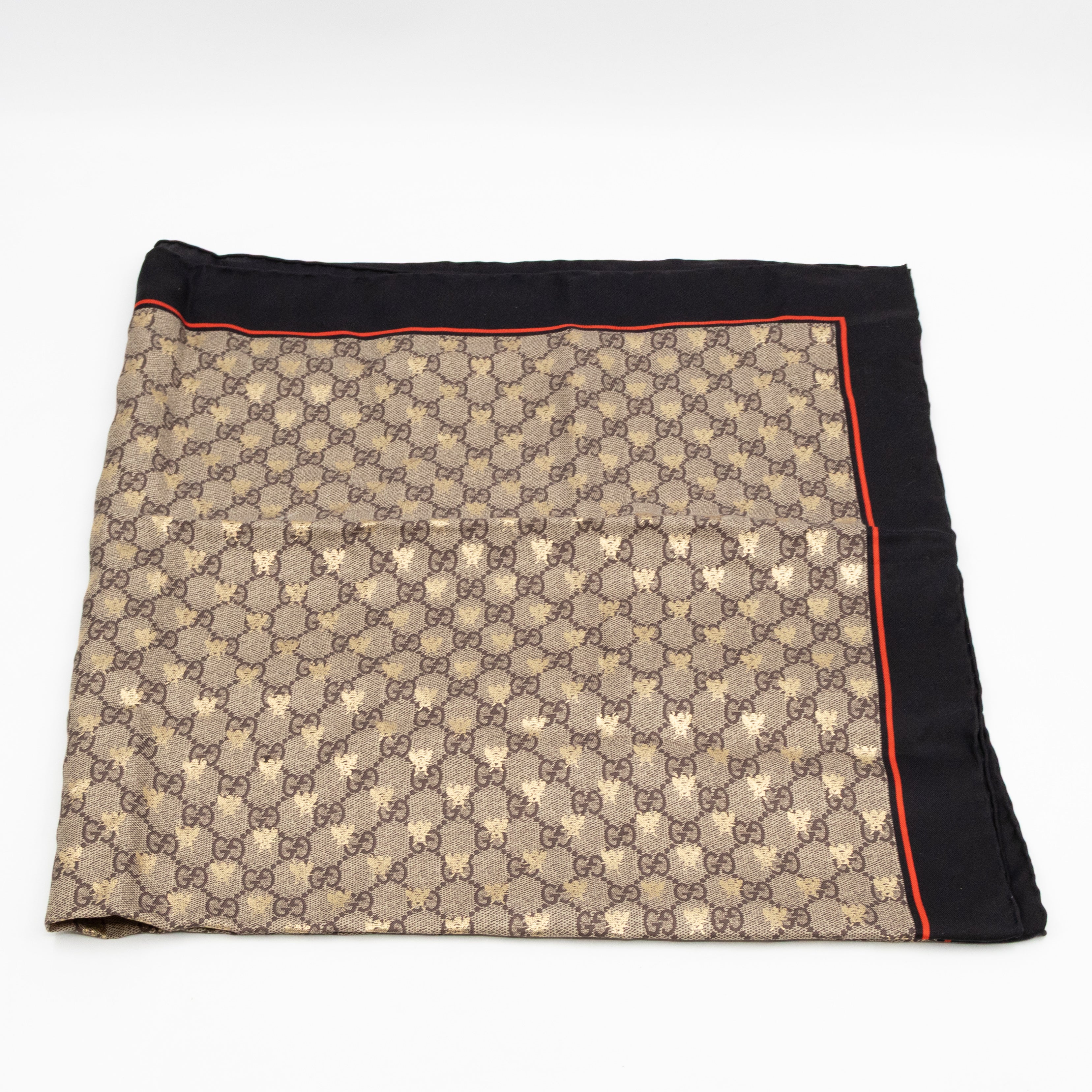 Silk Scarf 90 GG Supreme Gold Bees