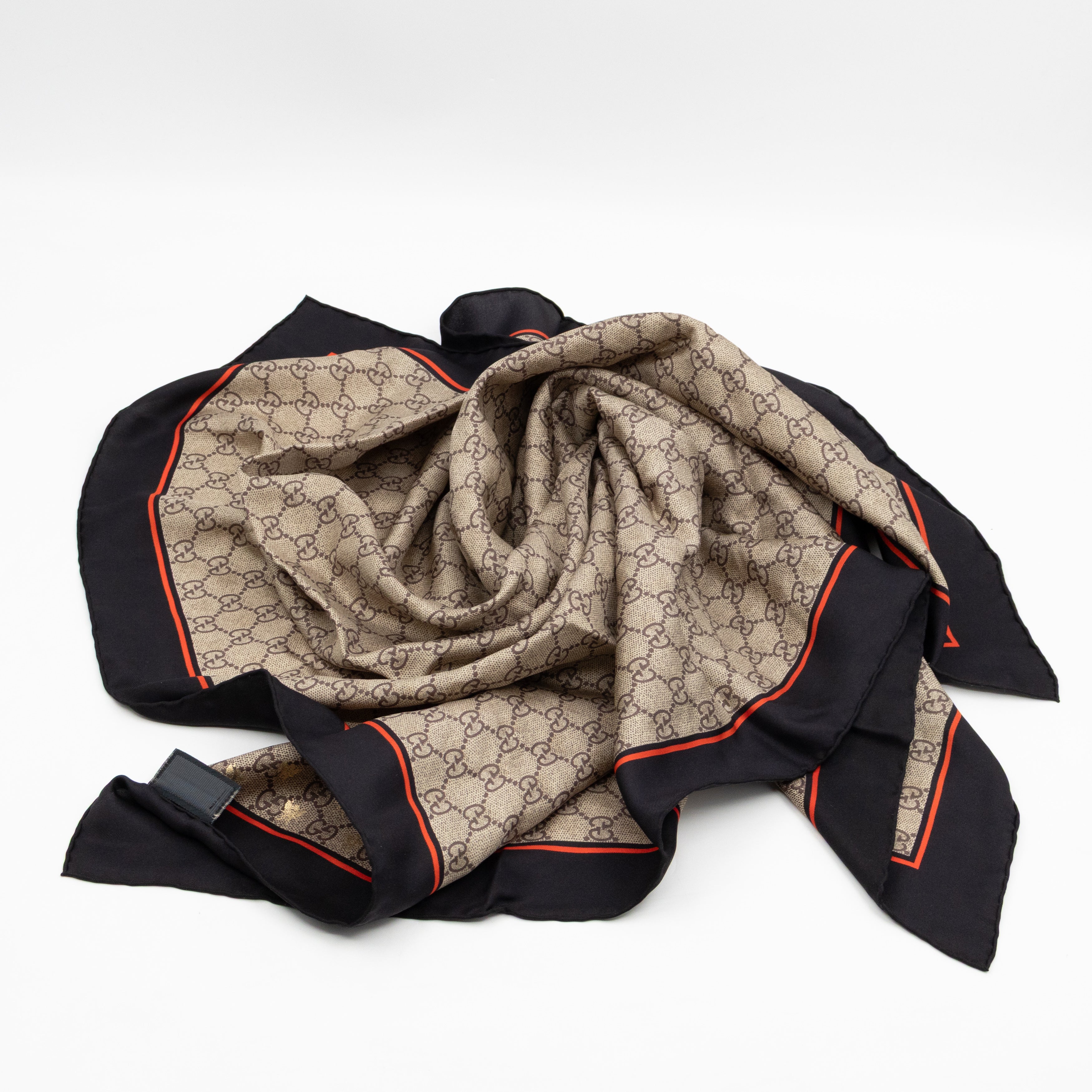 Silk Scarf 90 GG Supreme Gold Bees