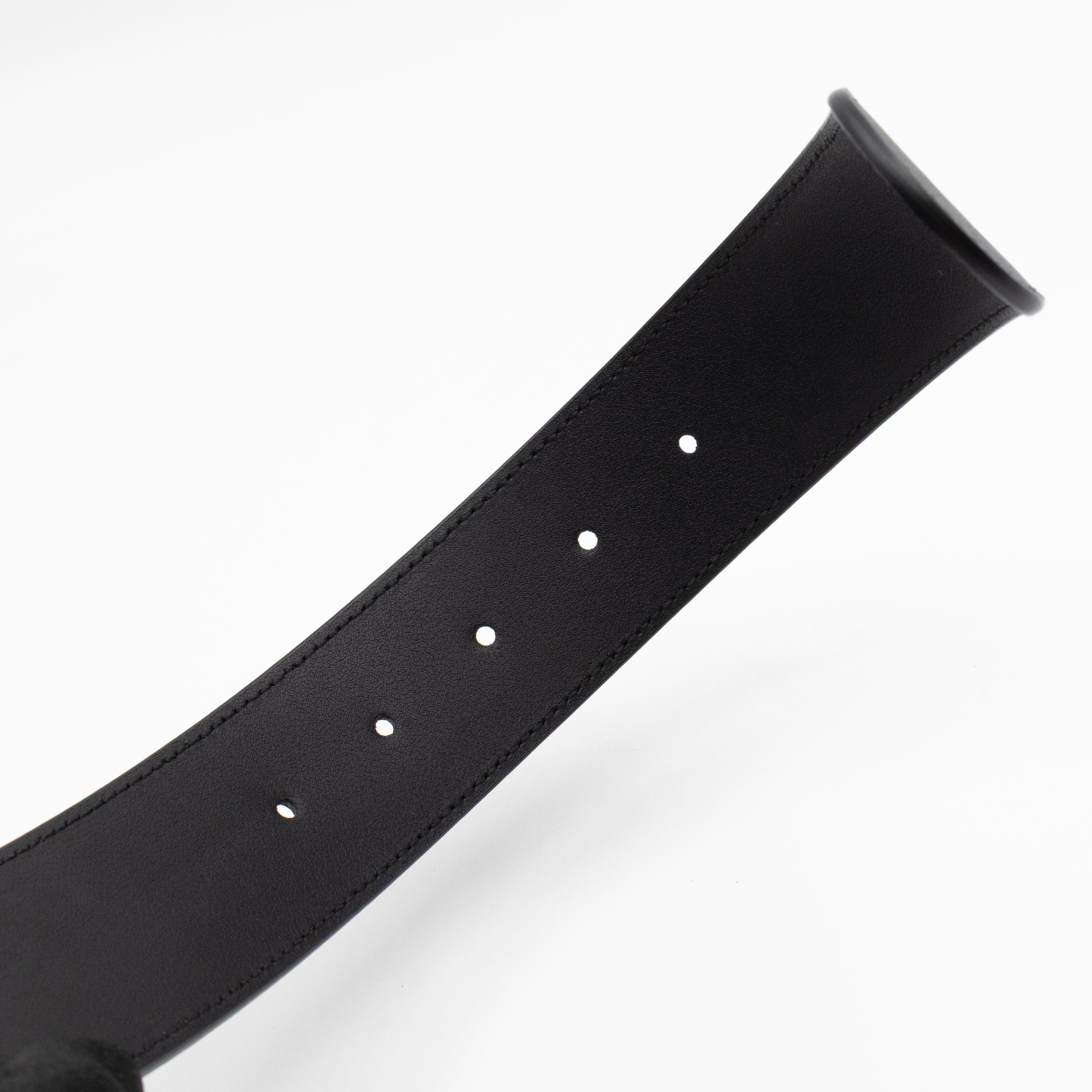 GG Marmont Pearls Belt Black Leather 90/36
