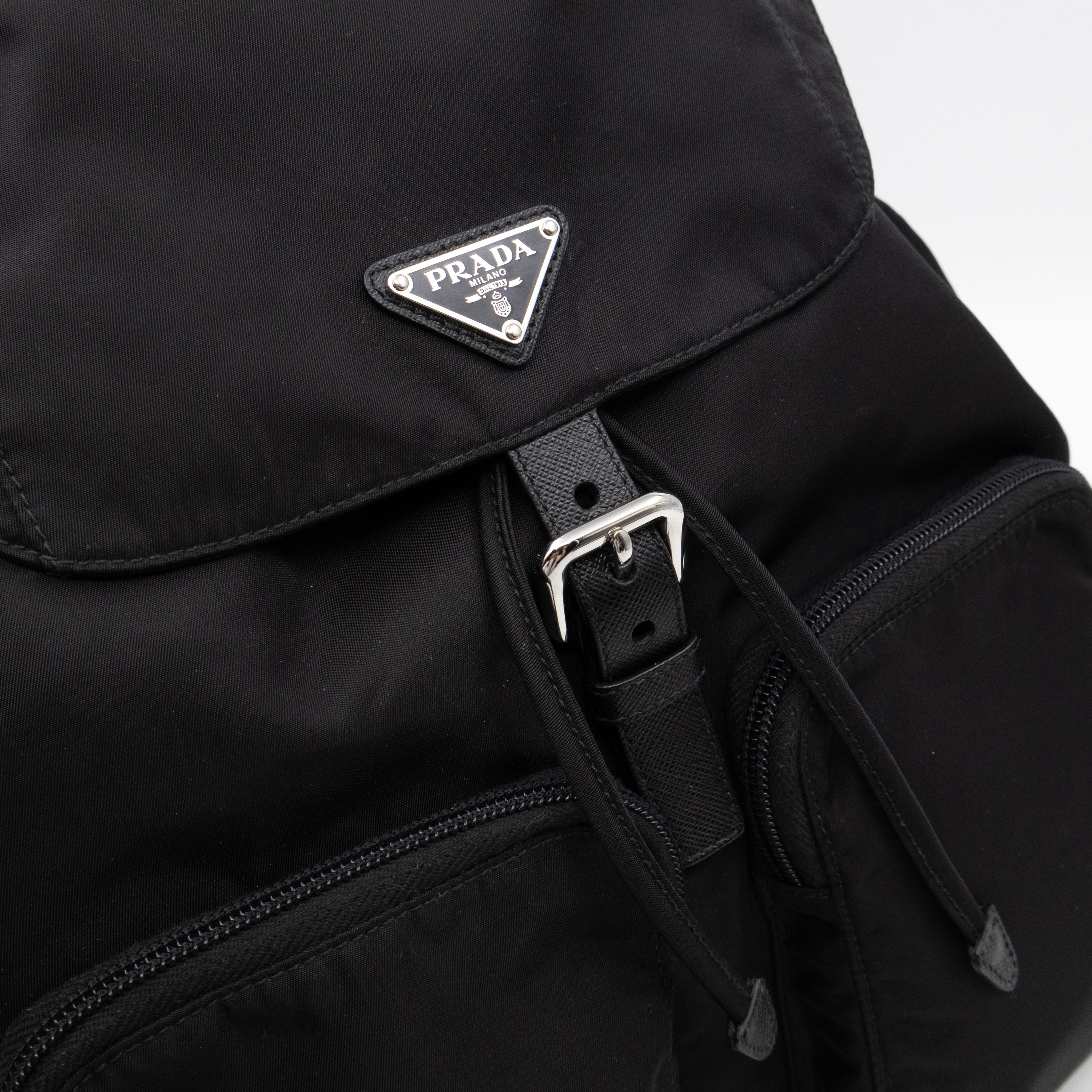 Tessuto Nylon Black Backpack