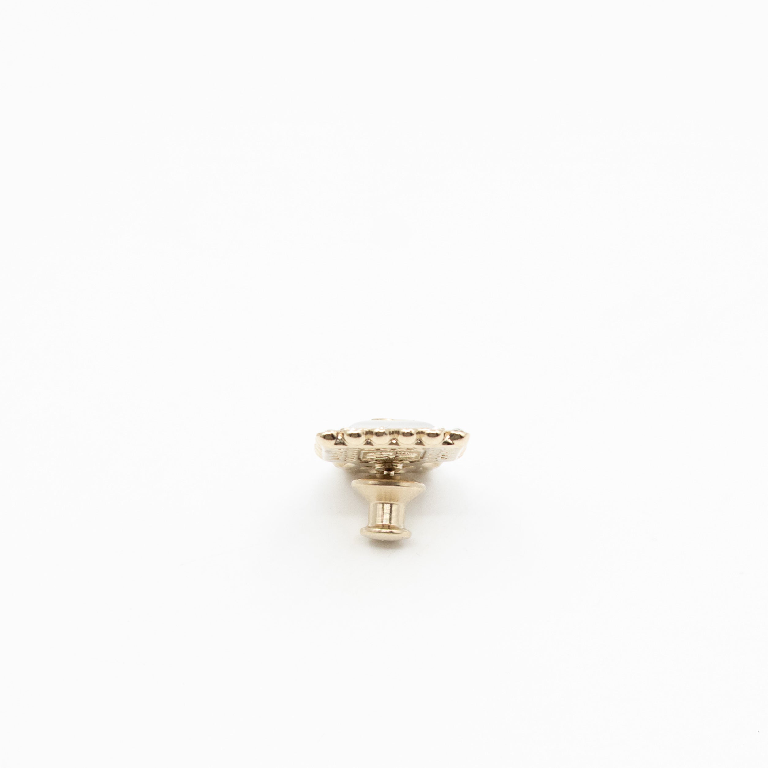 Perfume Bottle Pearl Crystal Pin Light Gold