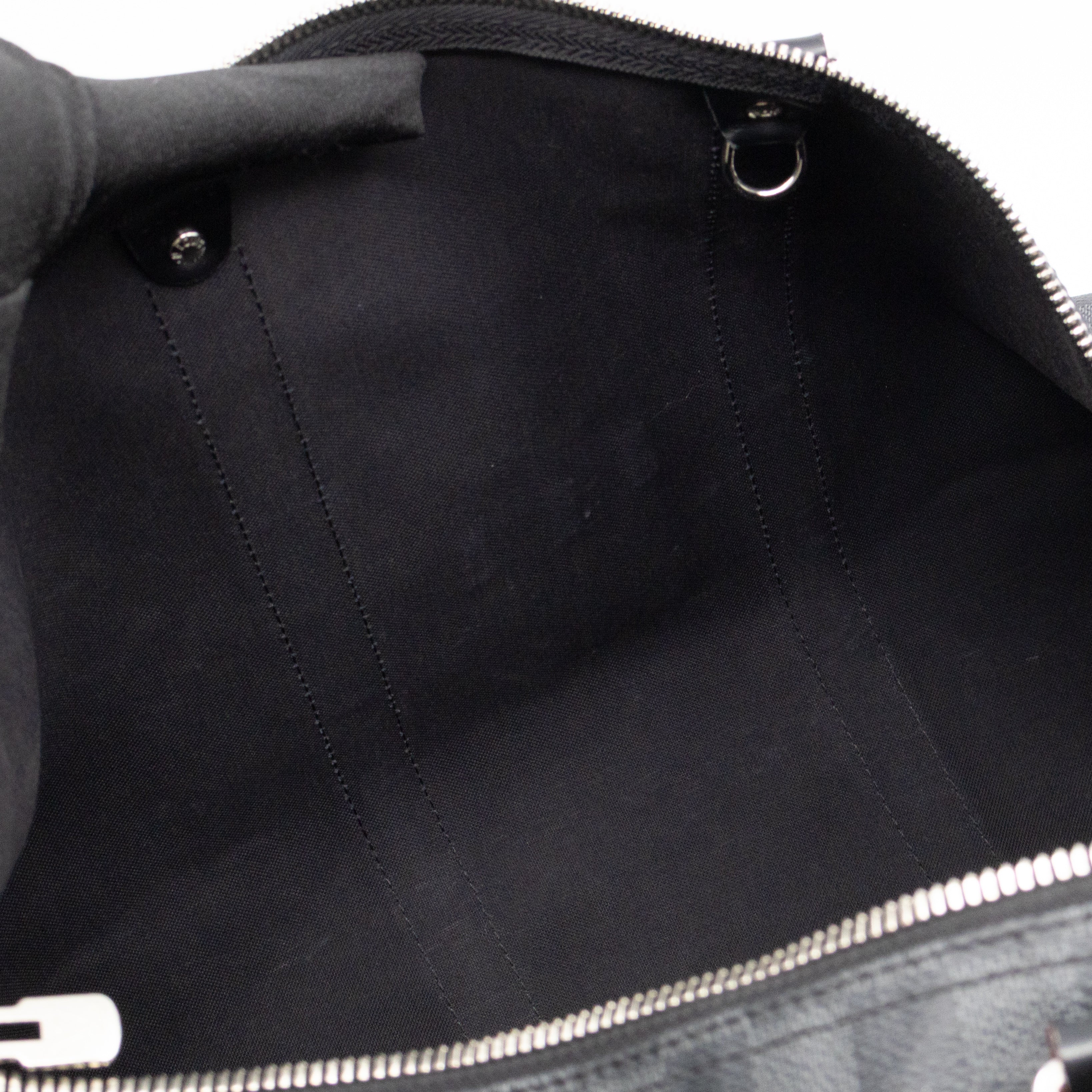 Keepall 55 Bandouliere Damier Graphite Rouge