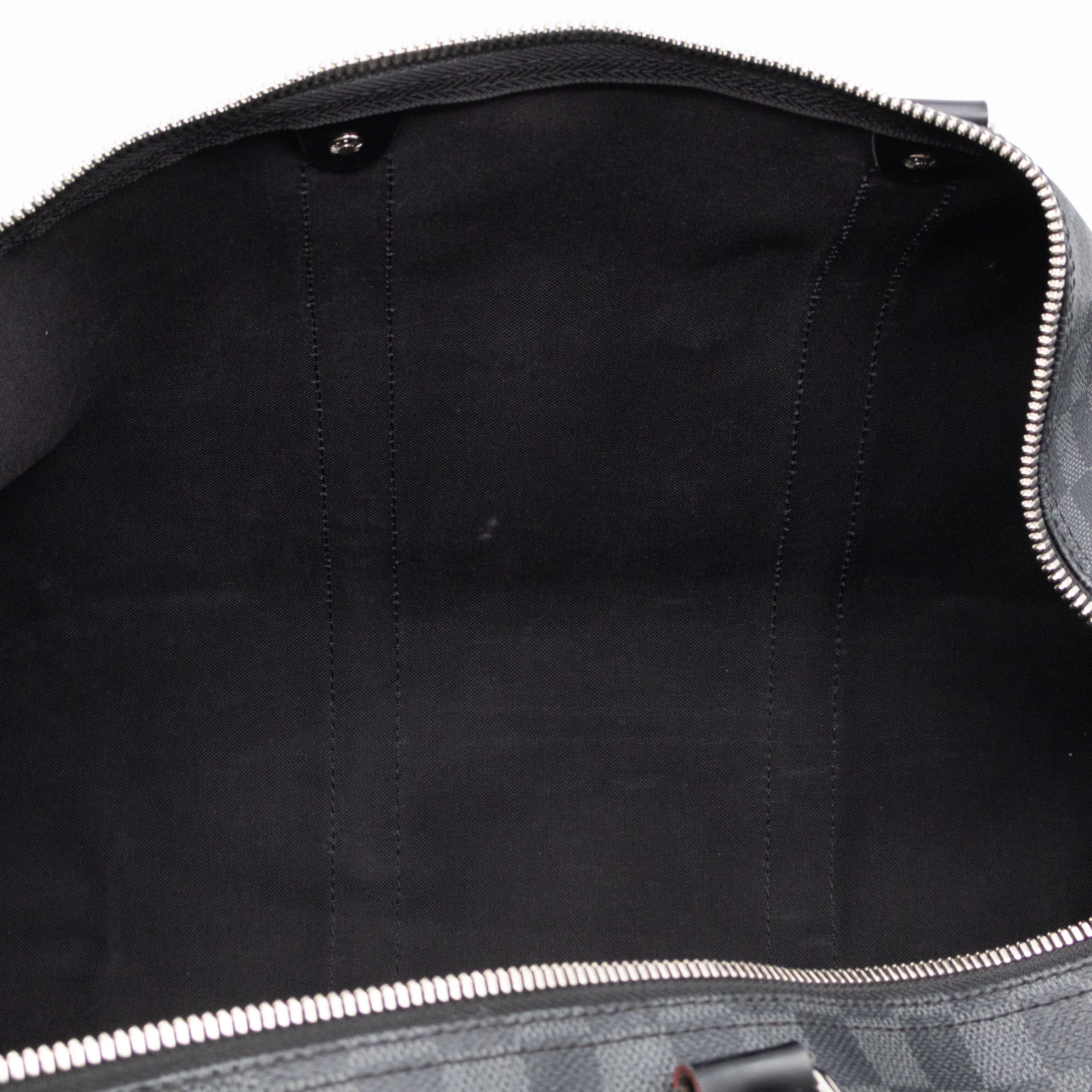 Keepall 55 Bandouliere Damier Graphite Rouge
