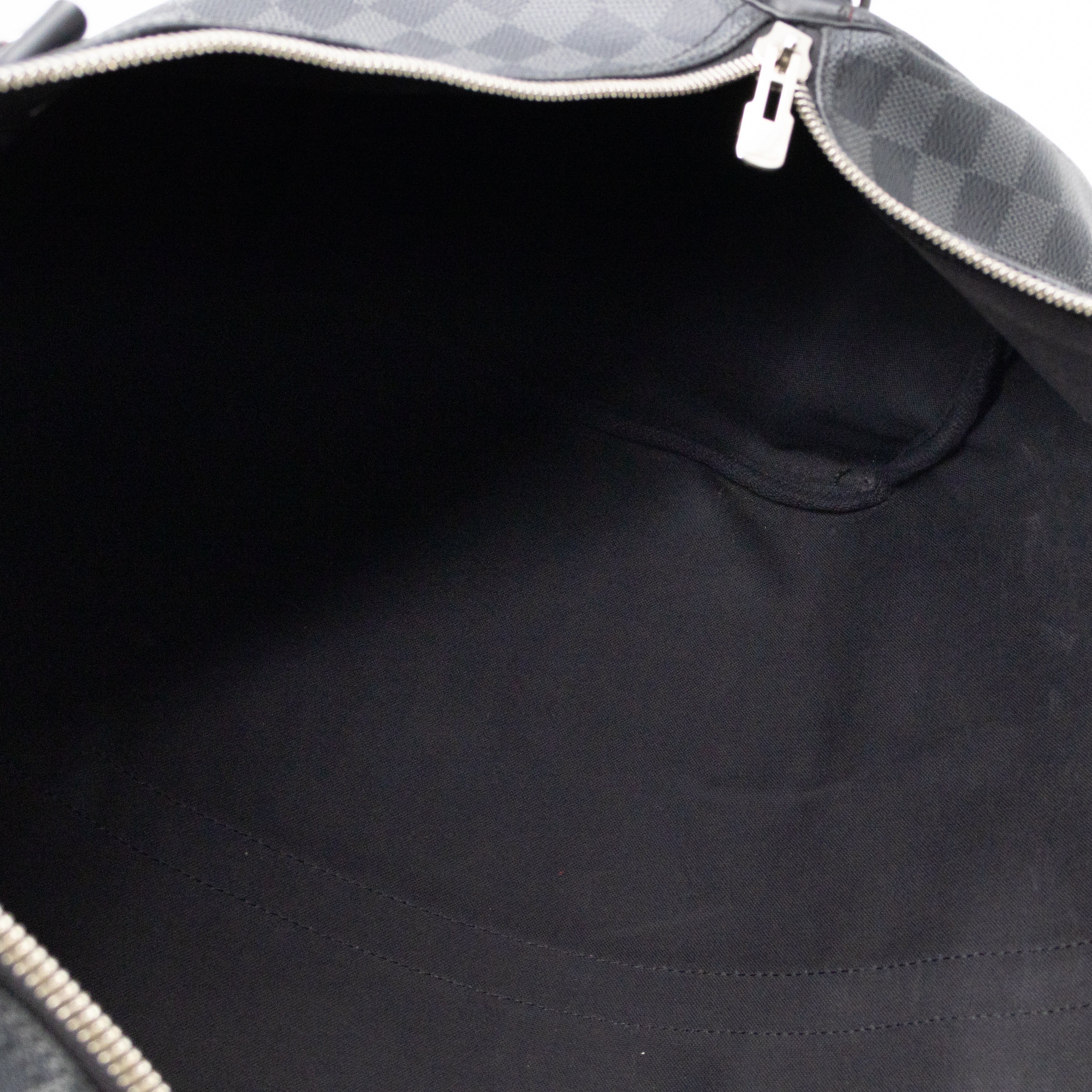 Keepall 55 Bandouliere Damier Graphite Rouge