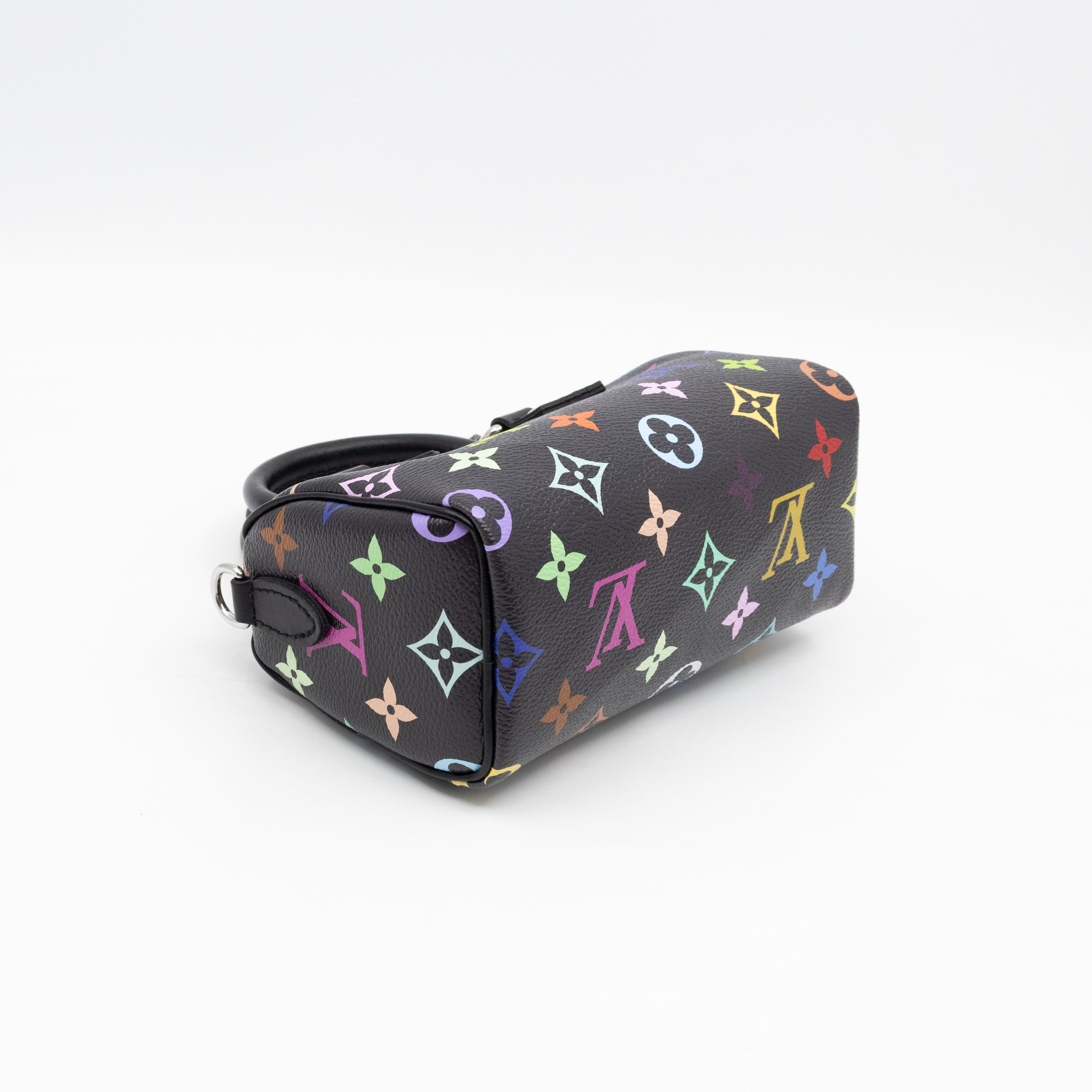 Nano Speedy LV x TM Black Multicolor leather