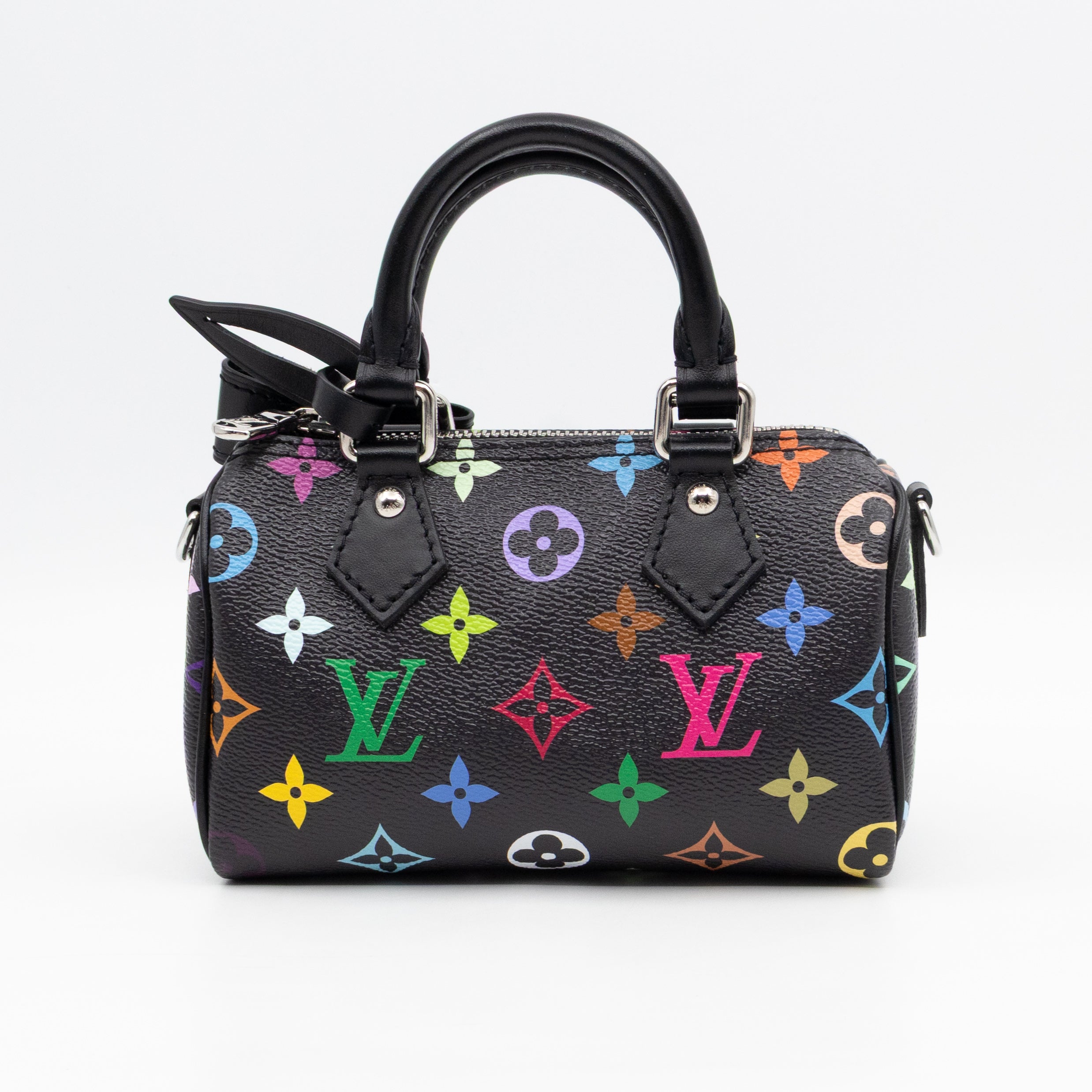 Nano Speedy LV x TM Black Multicolor leather
