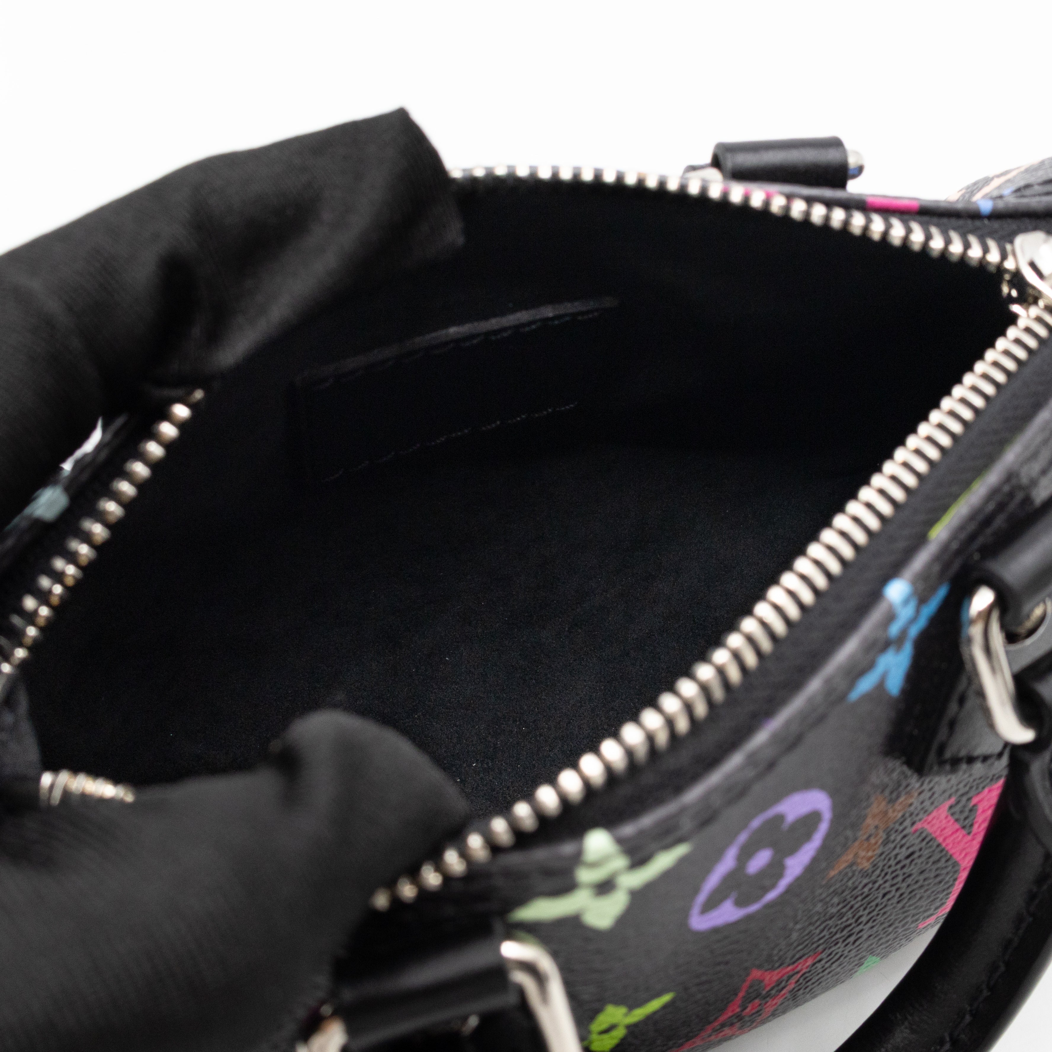 Nano Speedy LV x TM Black Multicolor leather