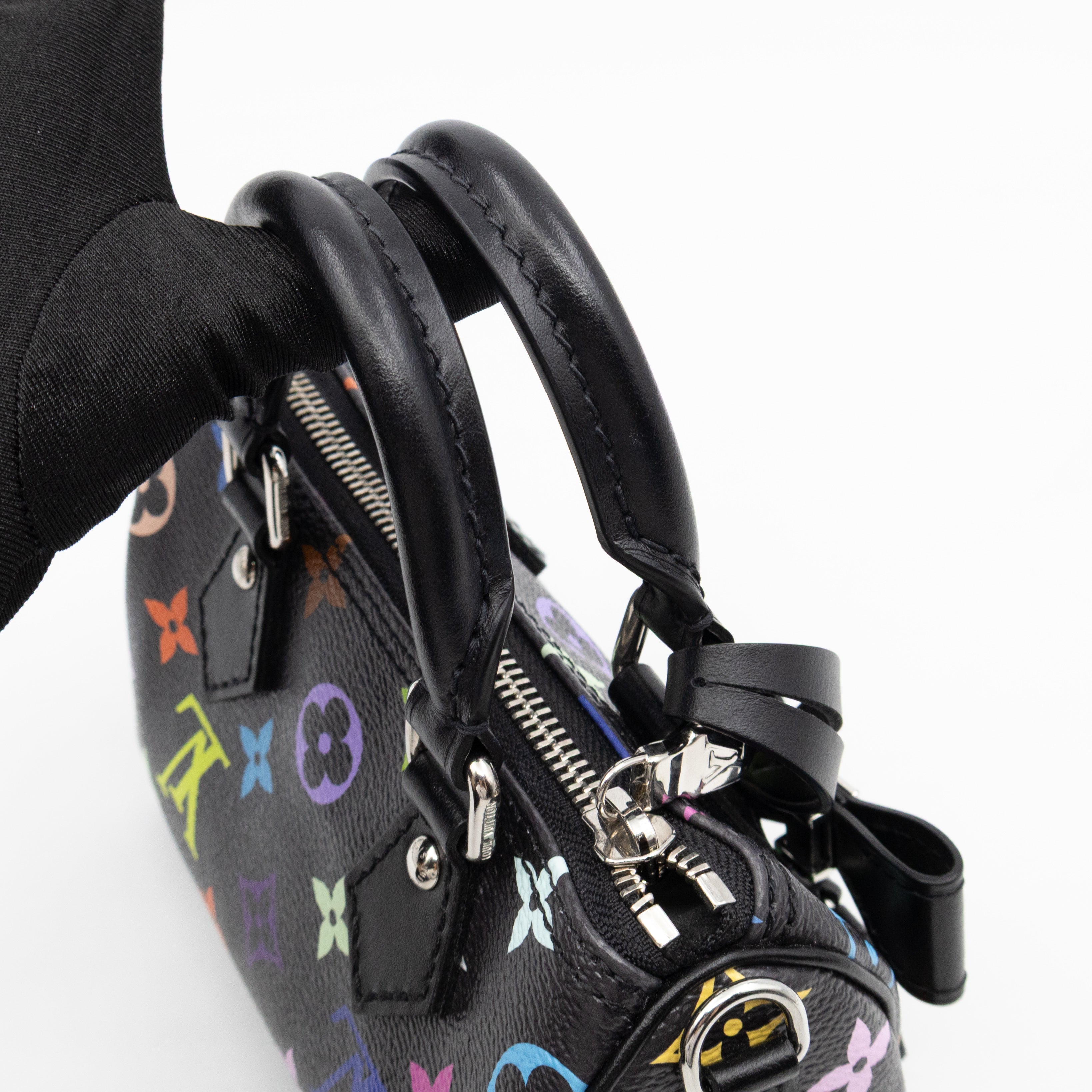 Nano Speedy LV x TM Black Multicolor leather