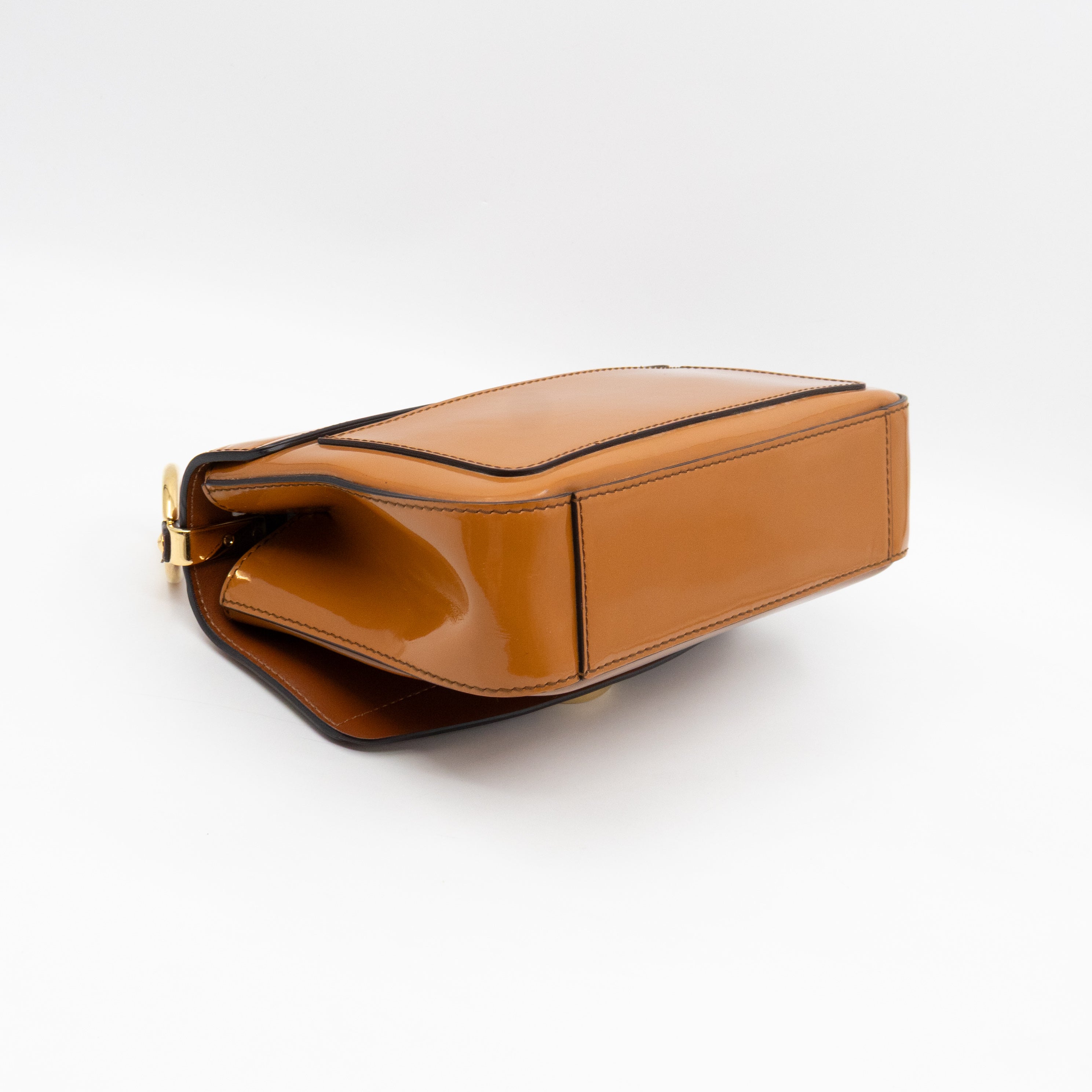 C Bag Small Brown Patent Leather