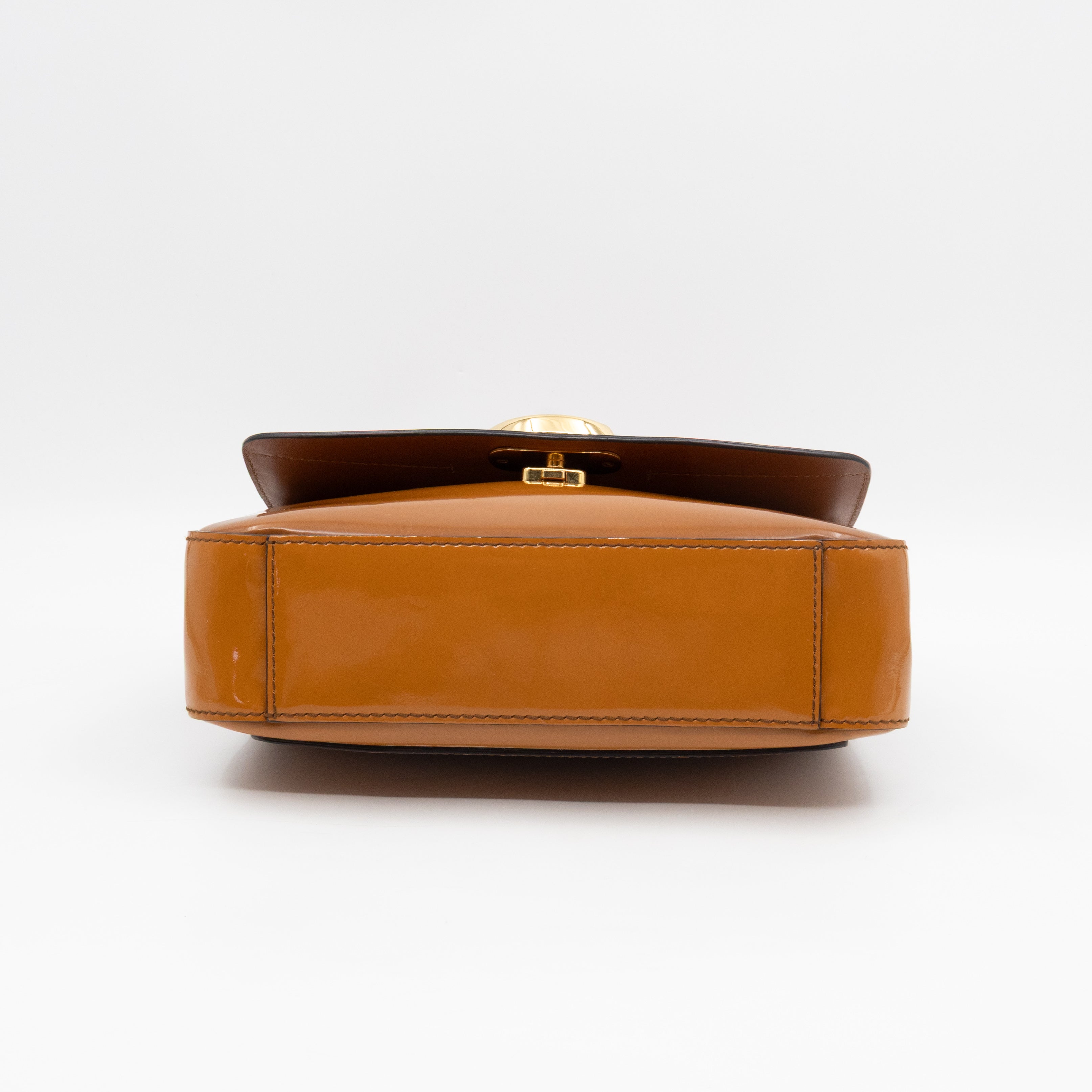 C Bag Small Brown Patent Leather