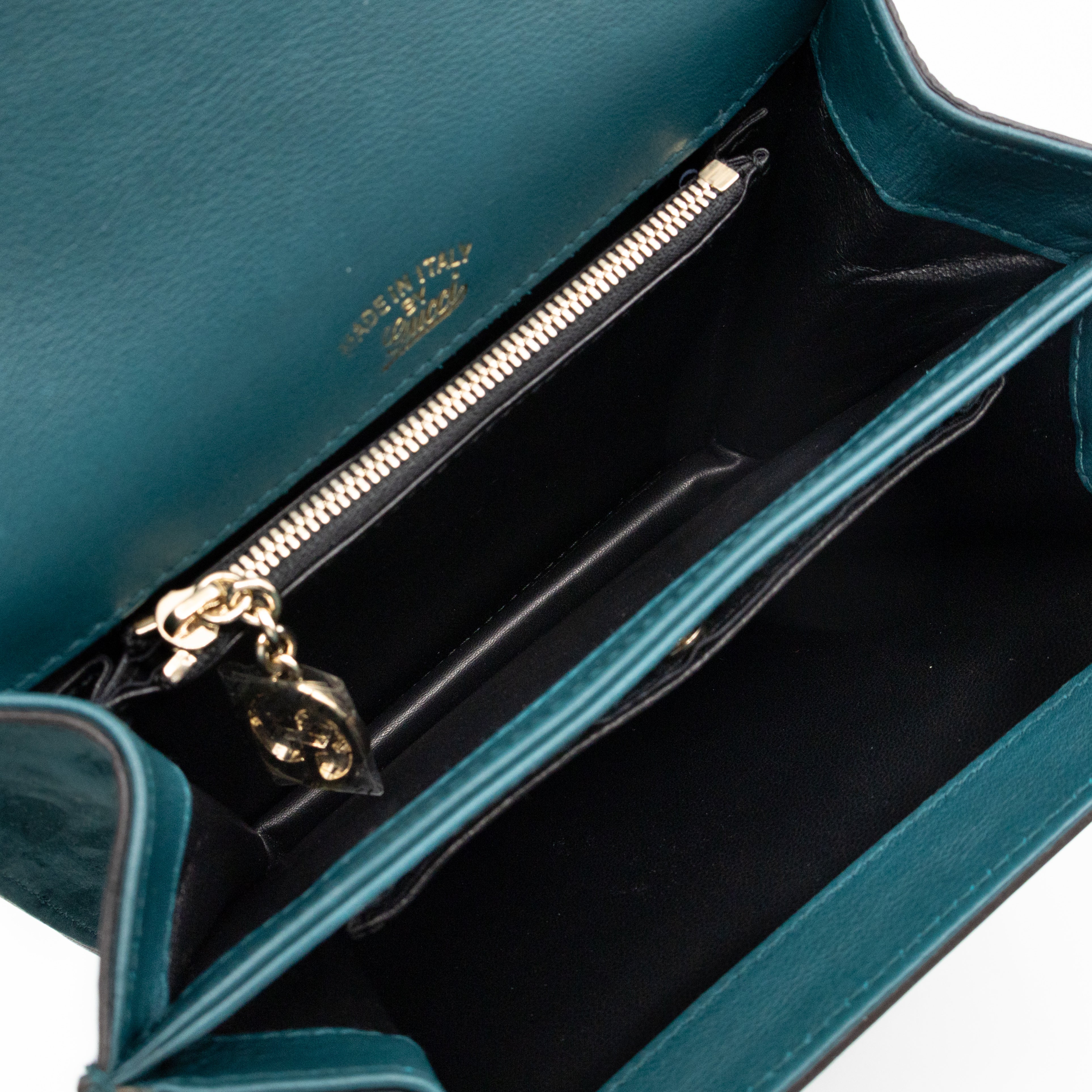 1973 Small Top Handle Bag Blue Nubuck