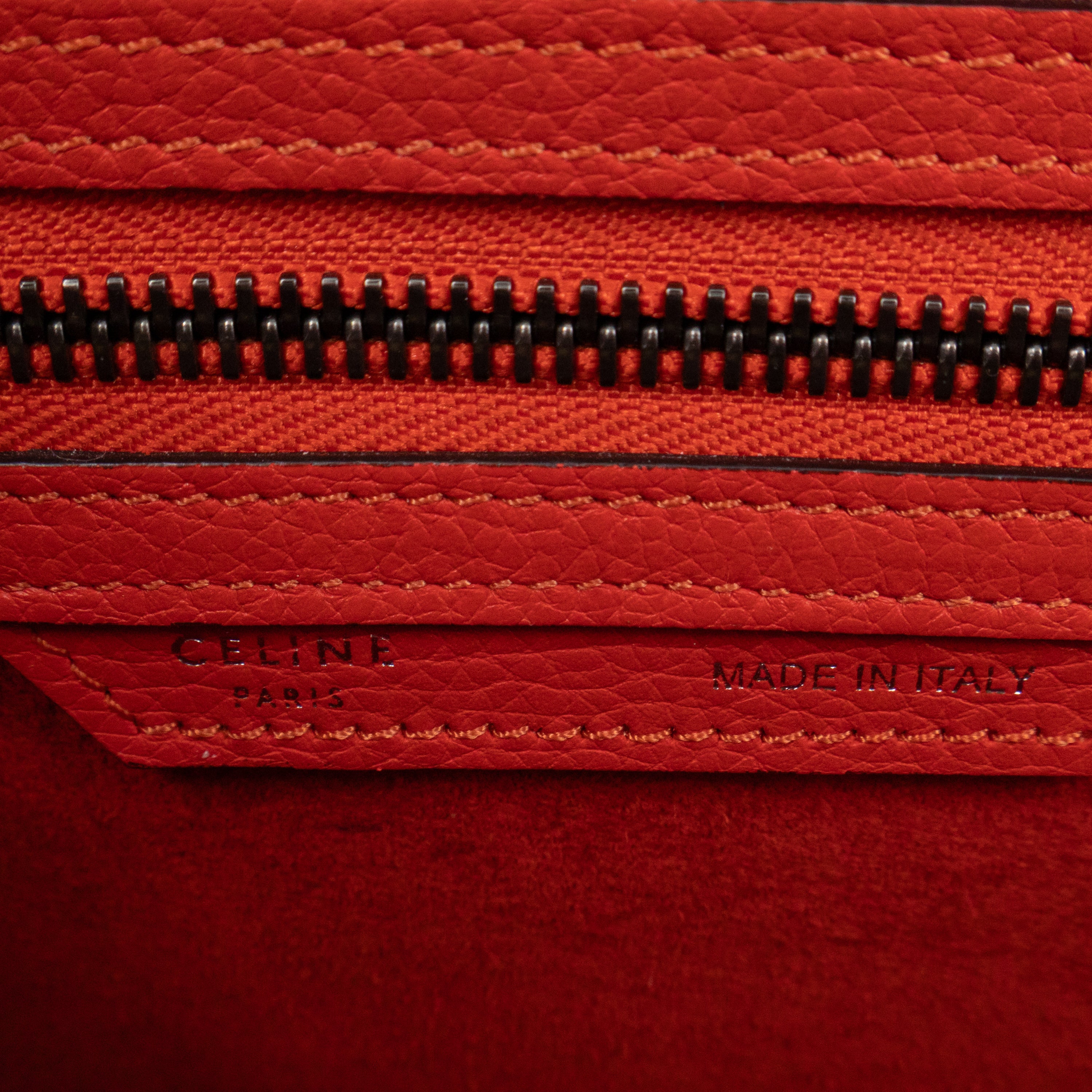 Micro Luggage Red Leather