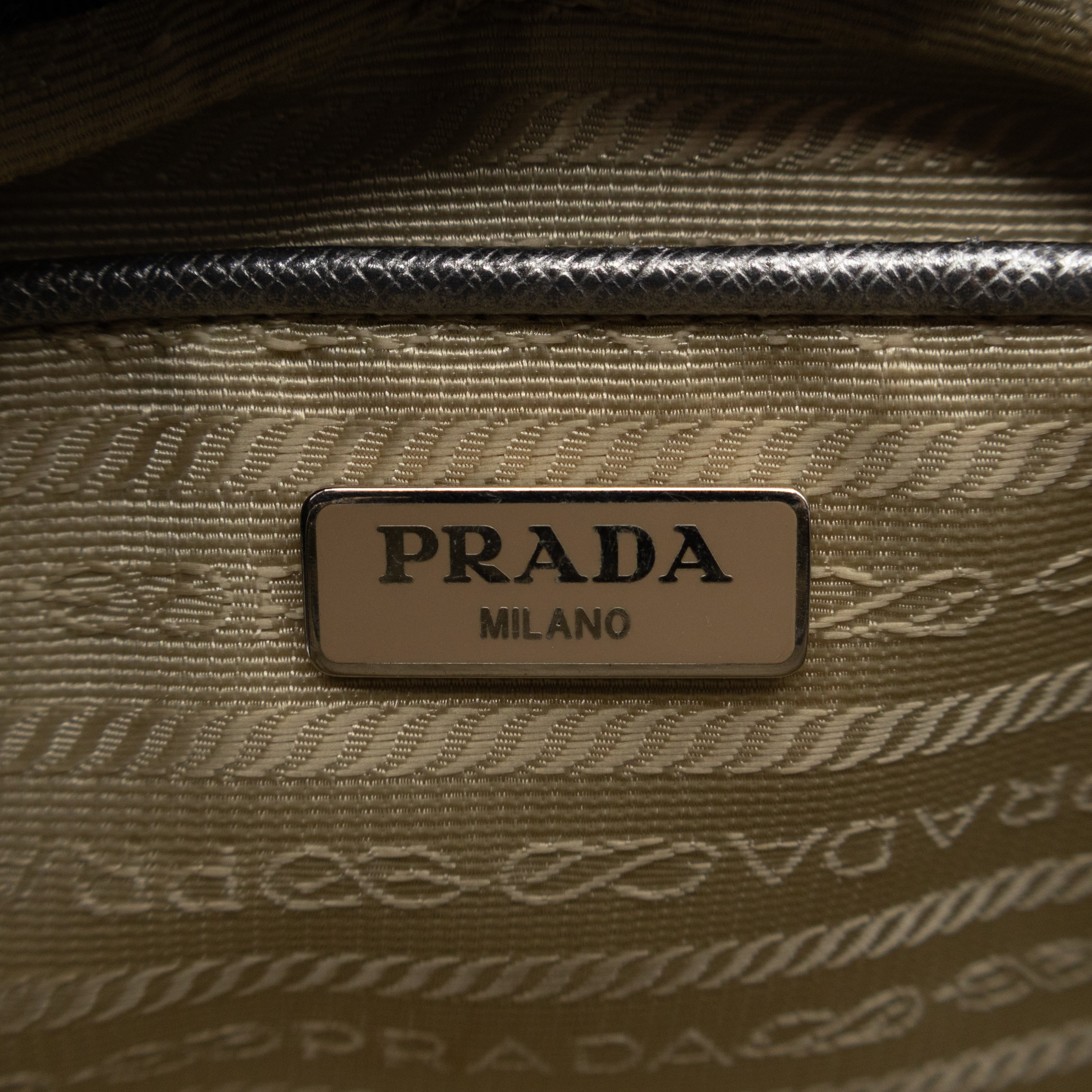 Camera Bag Silver Metallic Saffiano