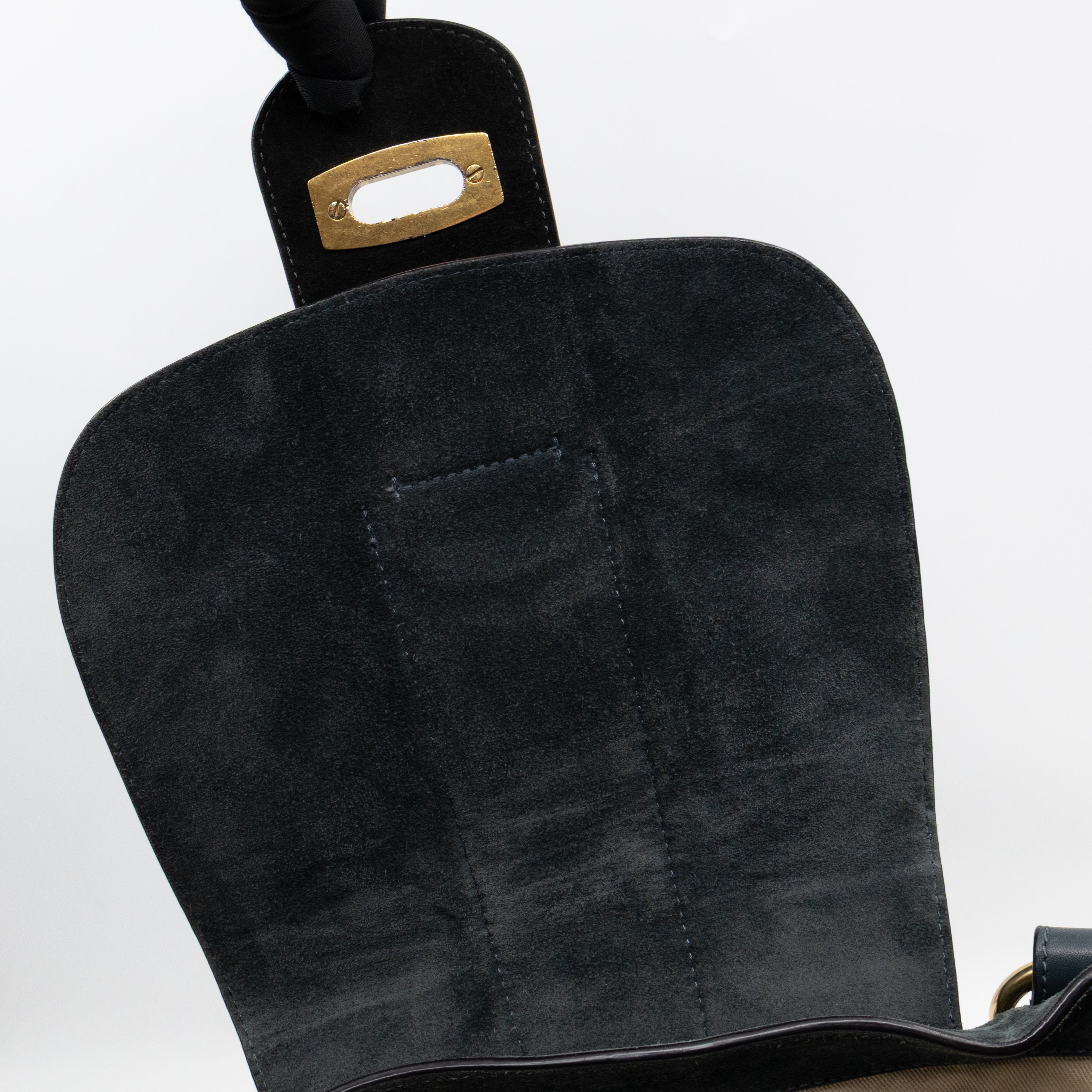 Lexa Medium Shoulder Bag Blue Suede Leather