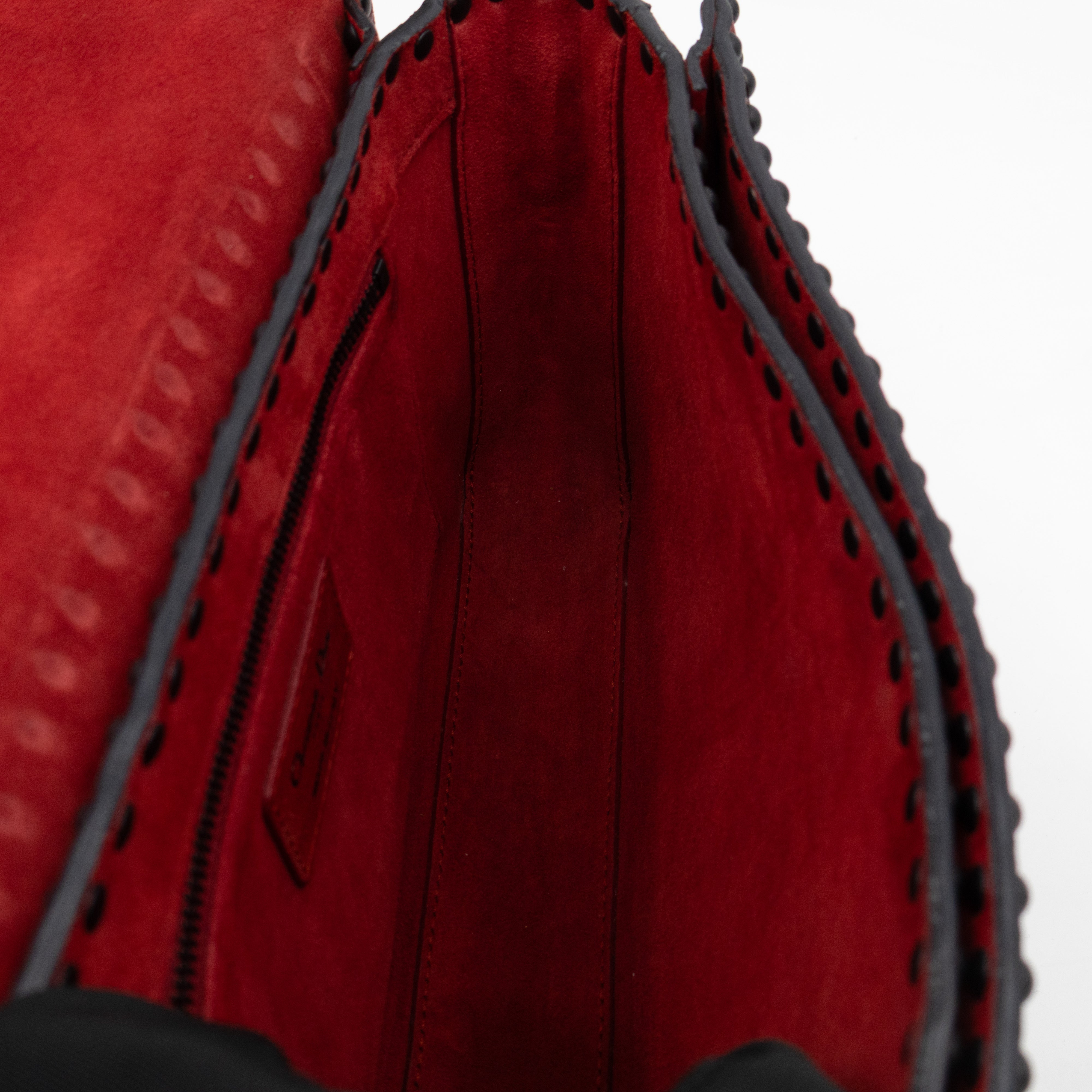 Dio(R)evolution Flap Bag Studded Red Leather