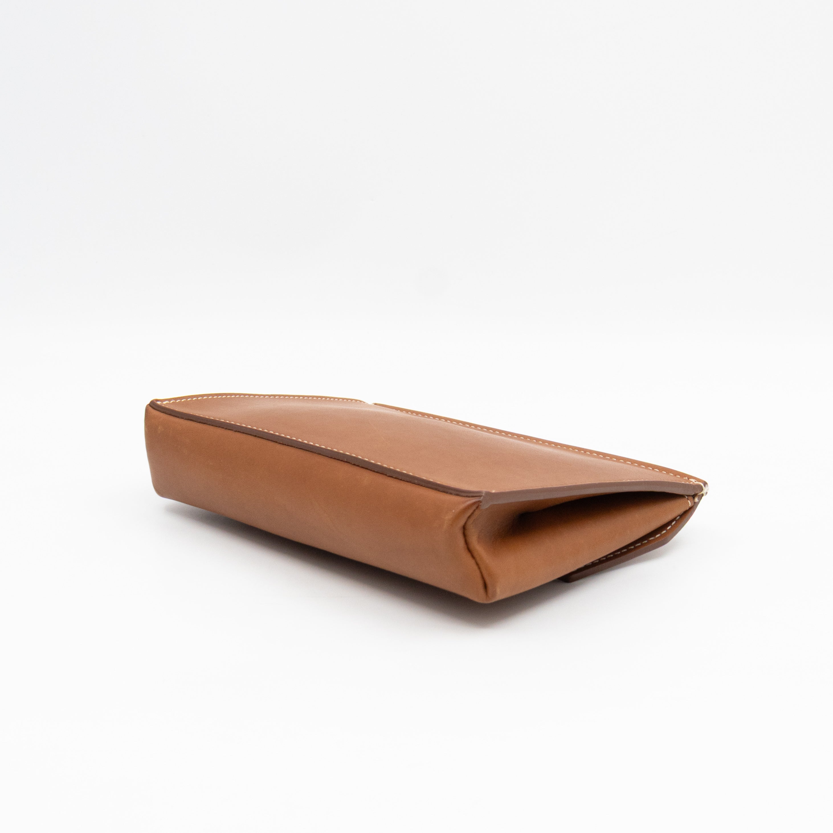 Tie Bag Pouch Camel Leather
