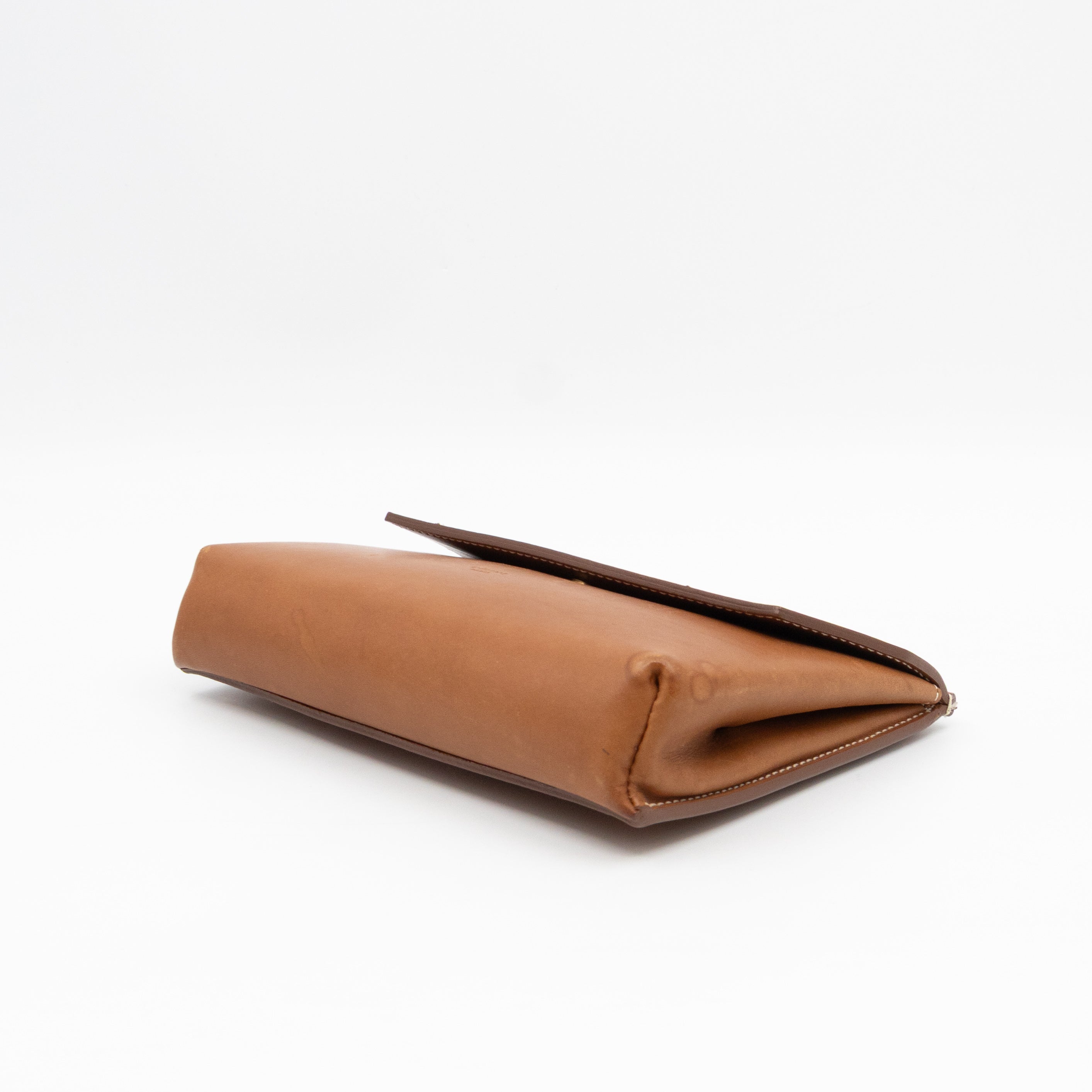 Tie Bag Pouch Camel Leather