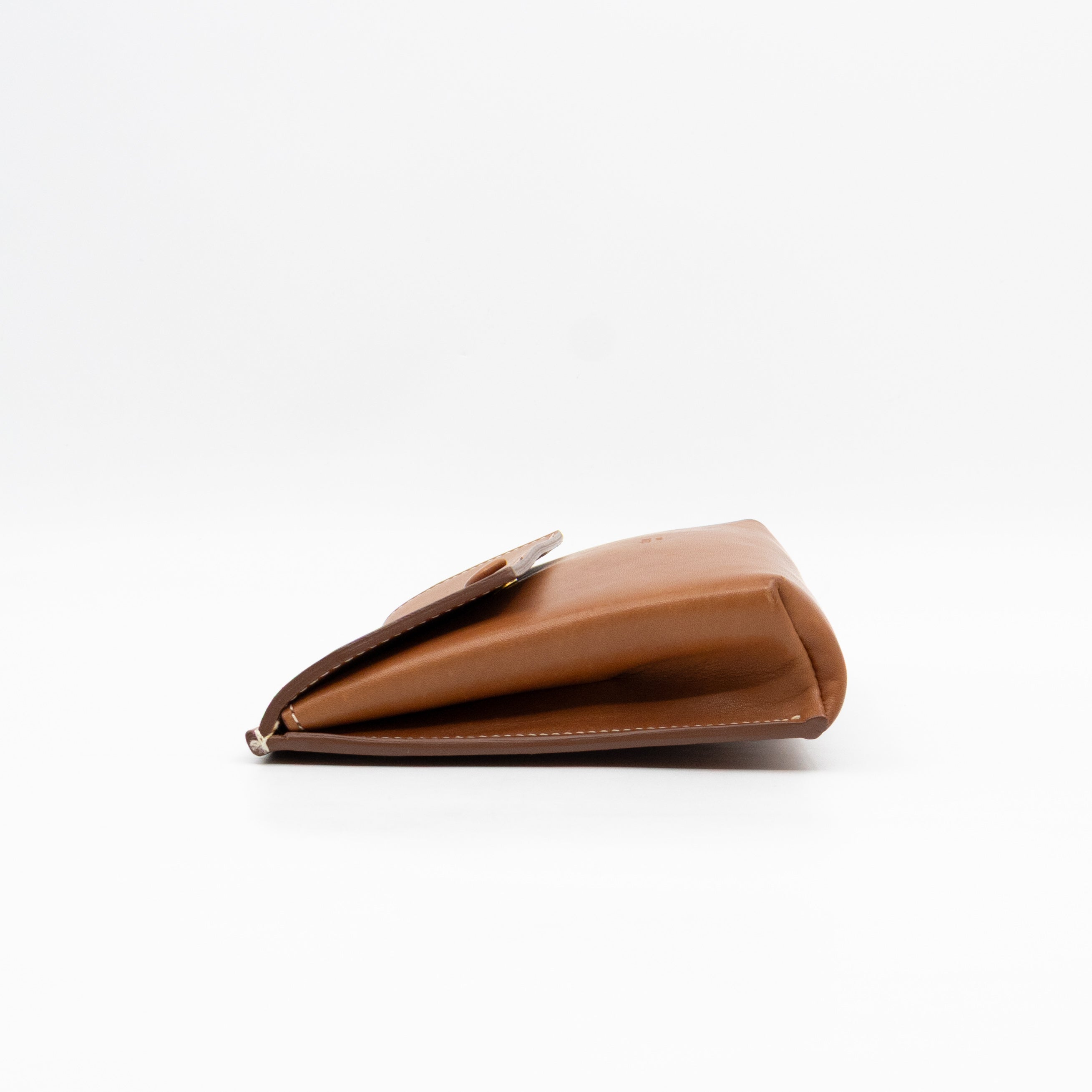 Tie Bag Pouch Camel Leather