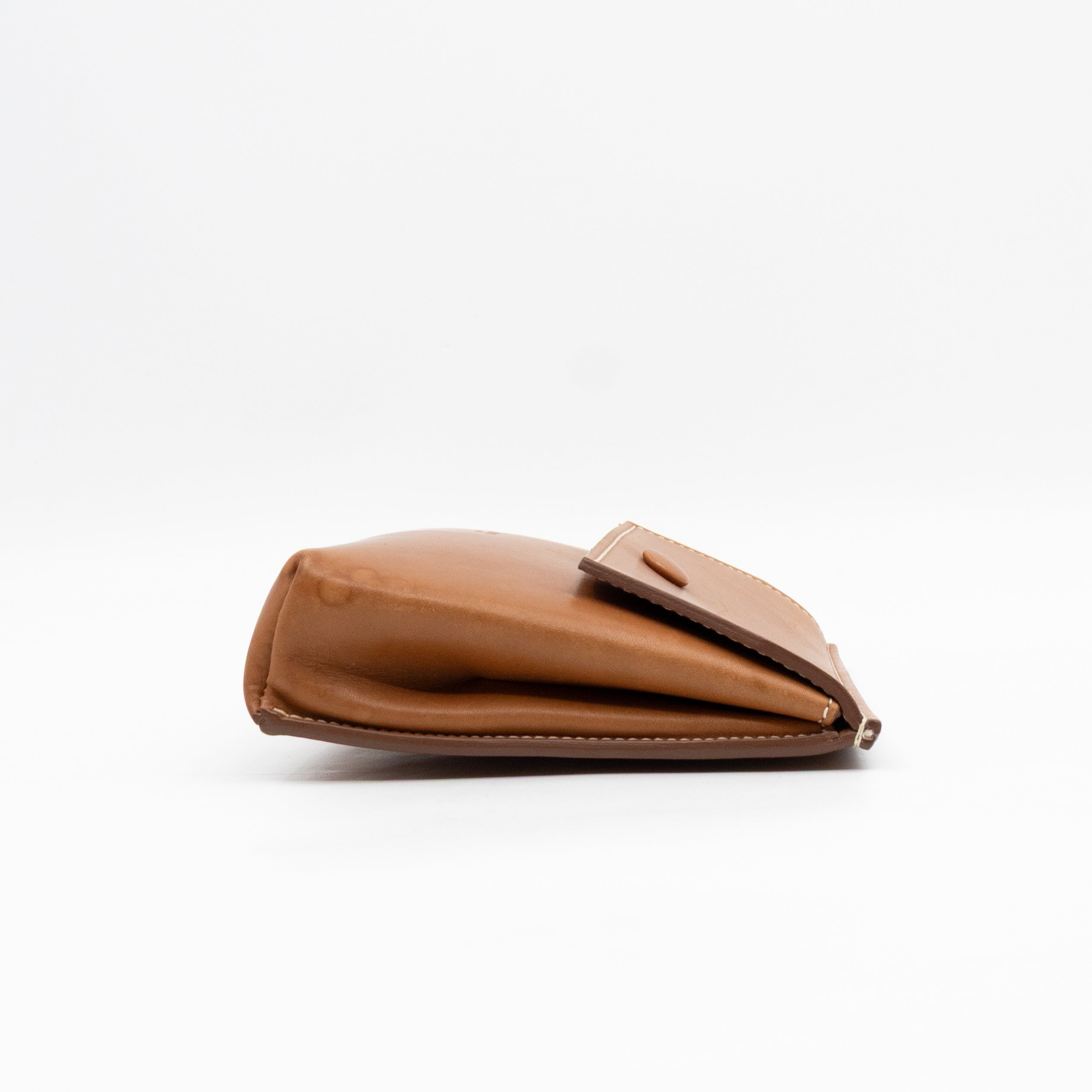 Tie Bag Pouch Camel Leather