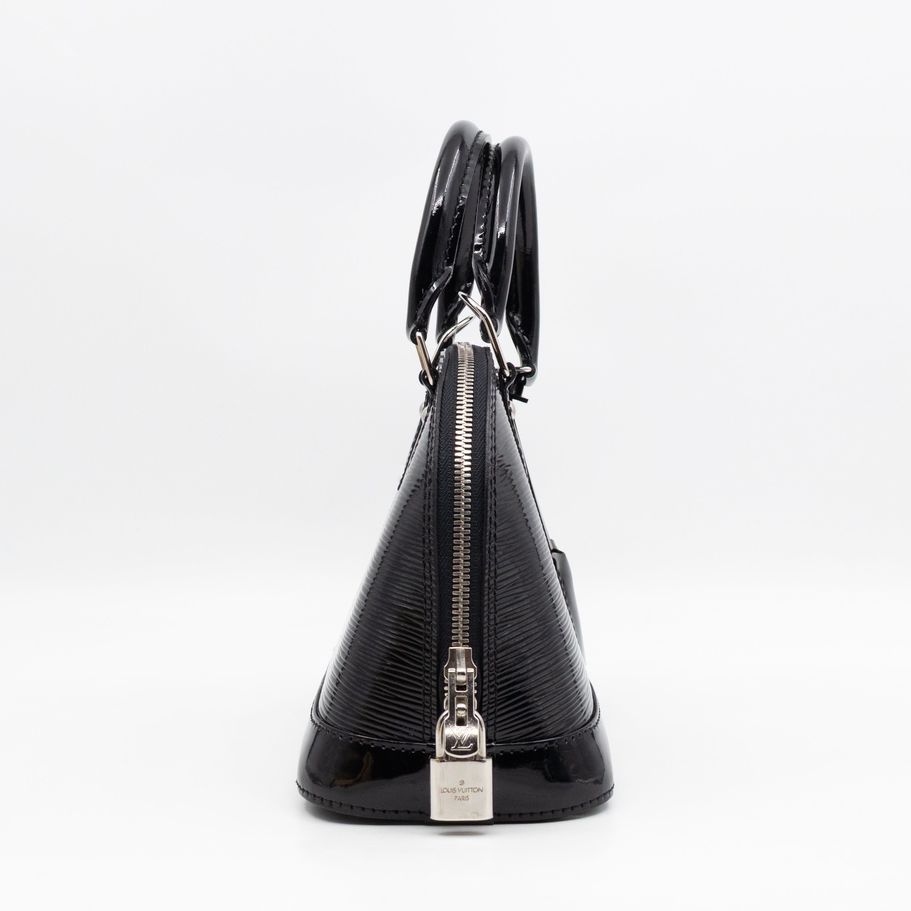 Alma BB Black Epi Electric Leather
