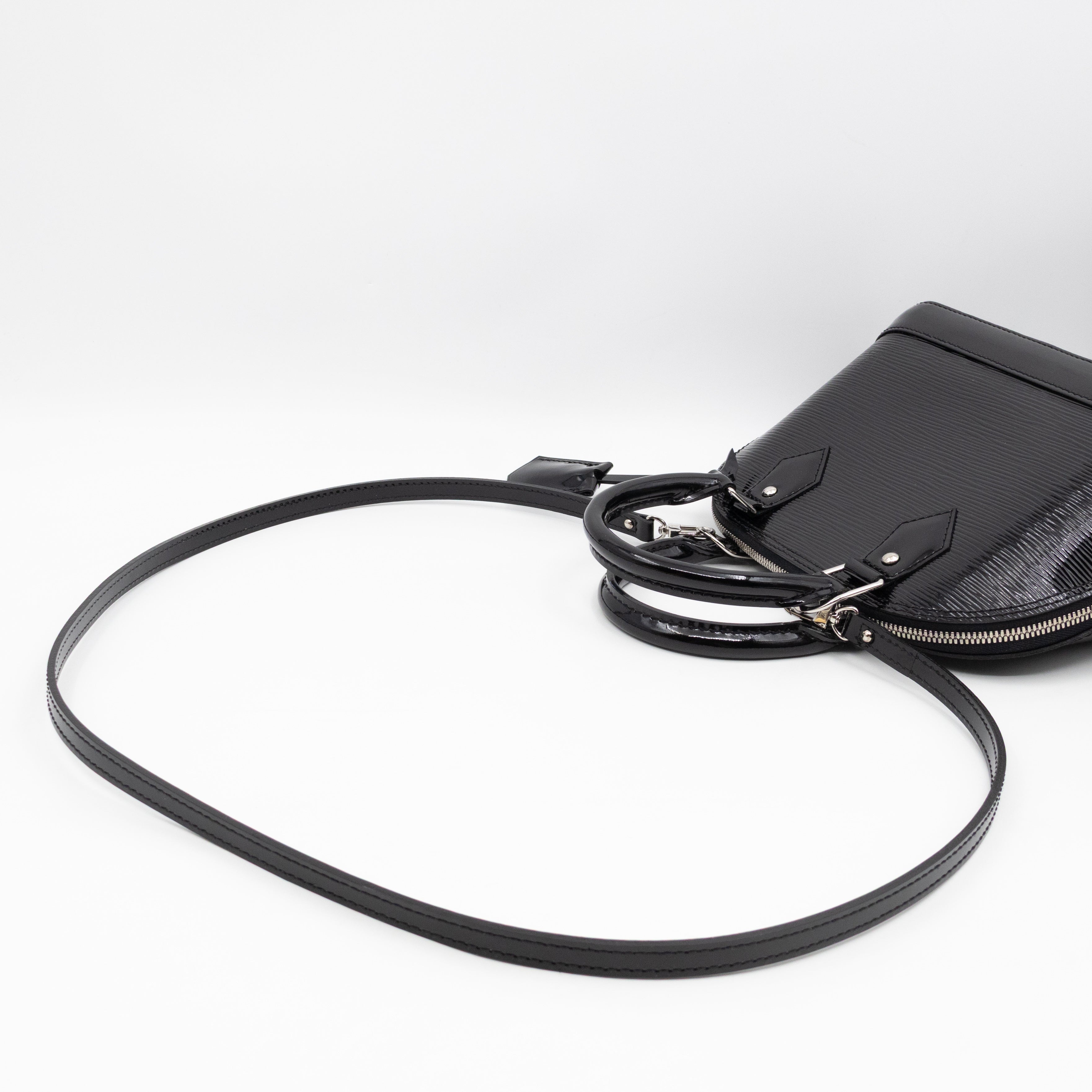 Alma BB Black Epi Electric Leather