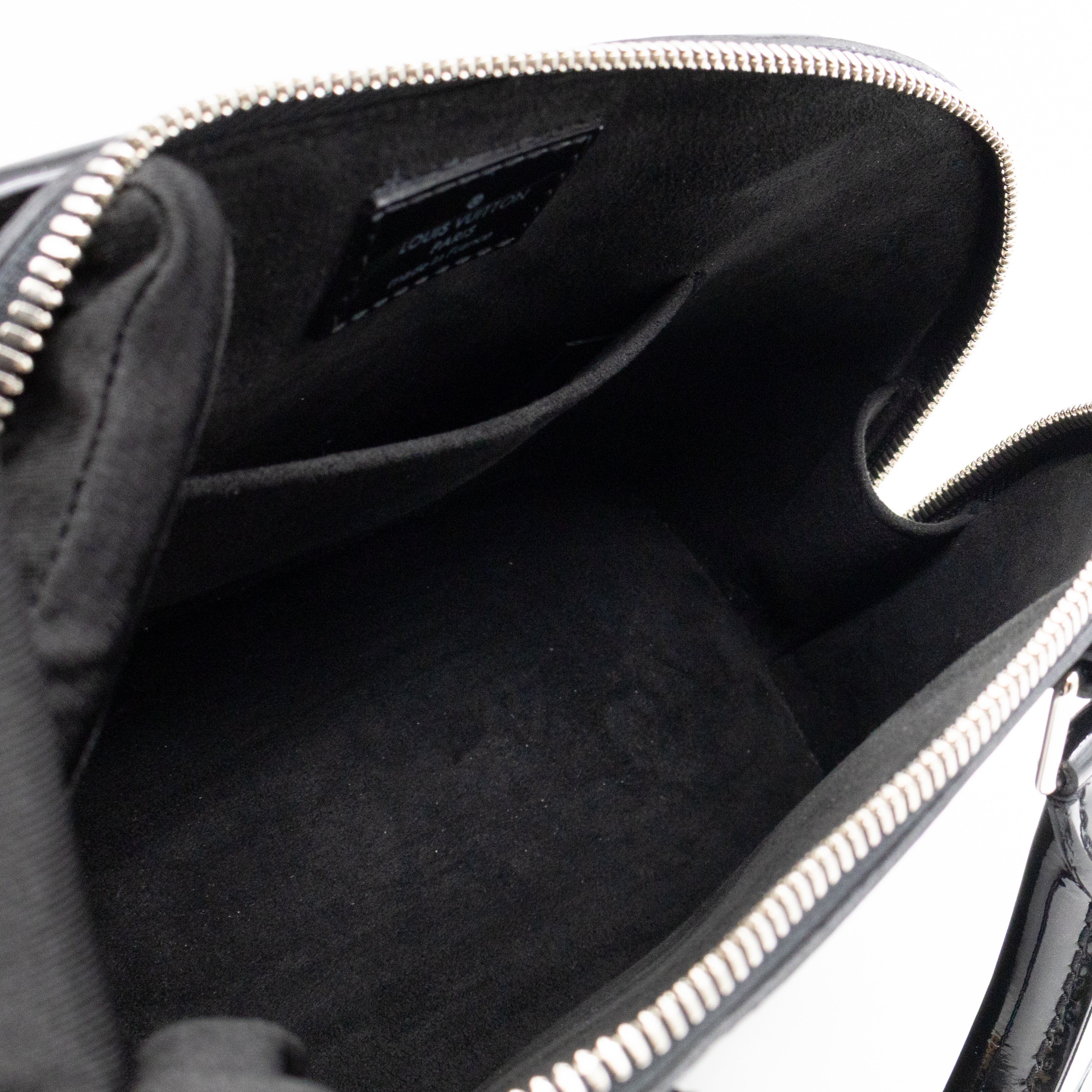 Alma BB Black Epi Electric Leather