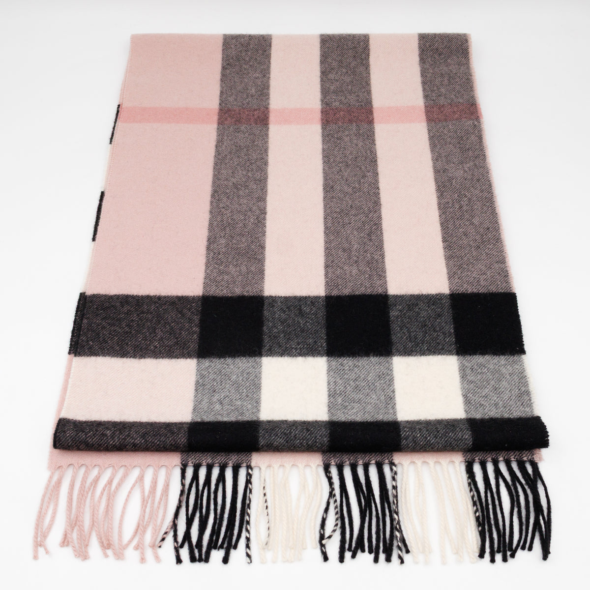 Cashmere Scarf Ash Rose Check