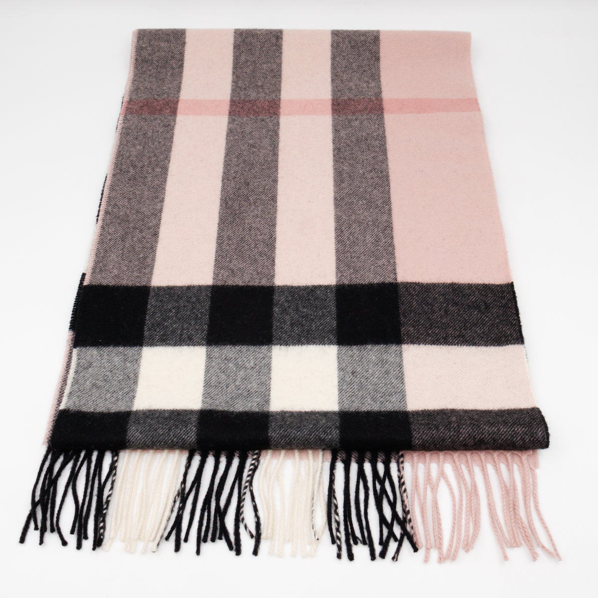 Cashmere Scarf Ash Rose Check
