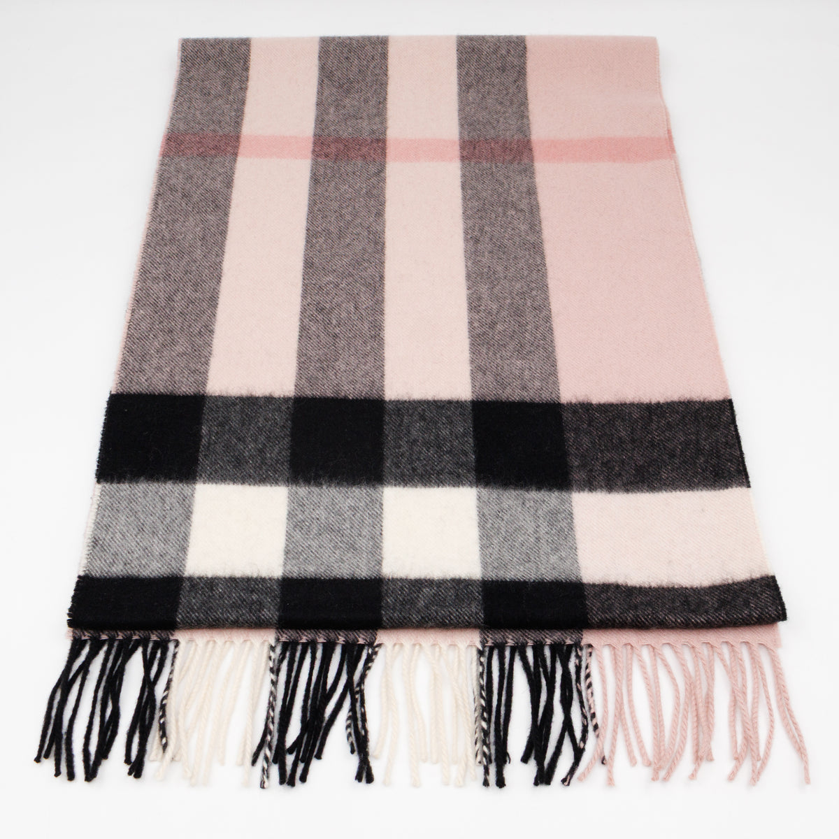 Cashmere Scarf Ash Rose Check