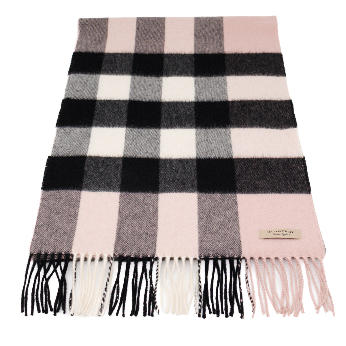 Cashmere Scarf Ash Rose Check