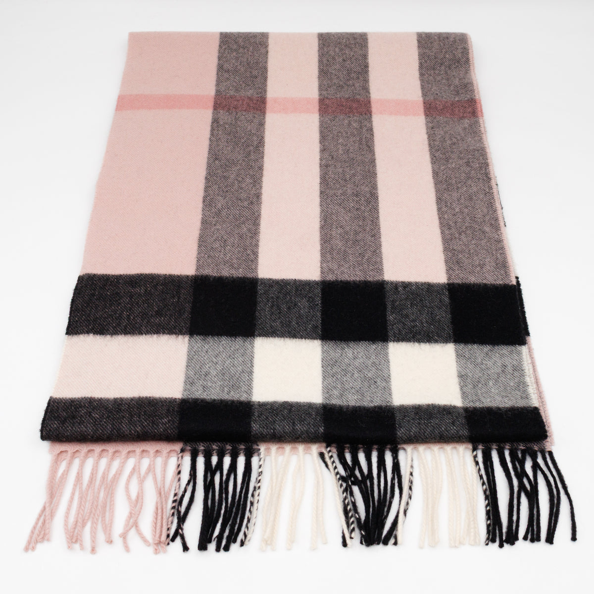 Cashmere Scarf Ash Rose Check