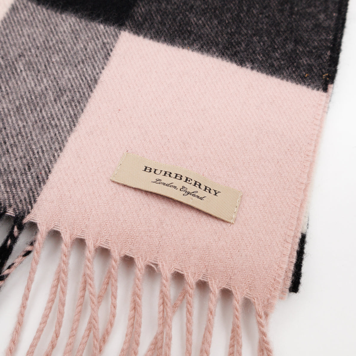 Cashmere Scarf Ash Rose Check