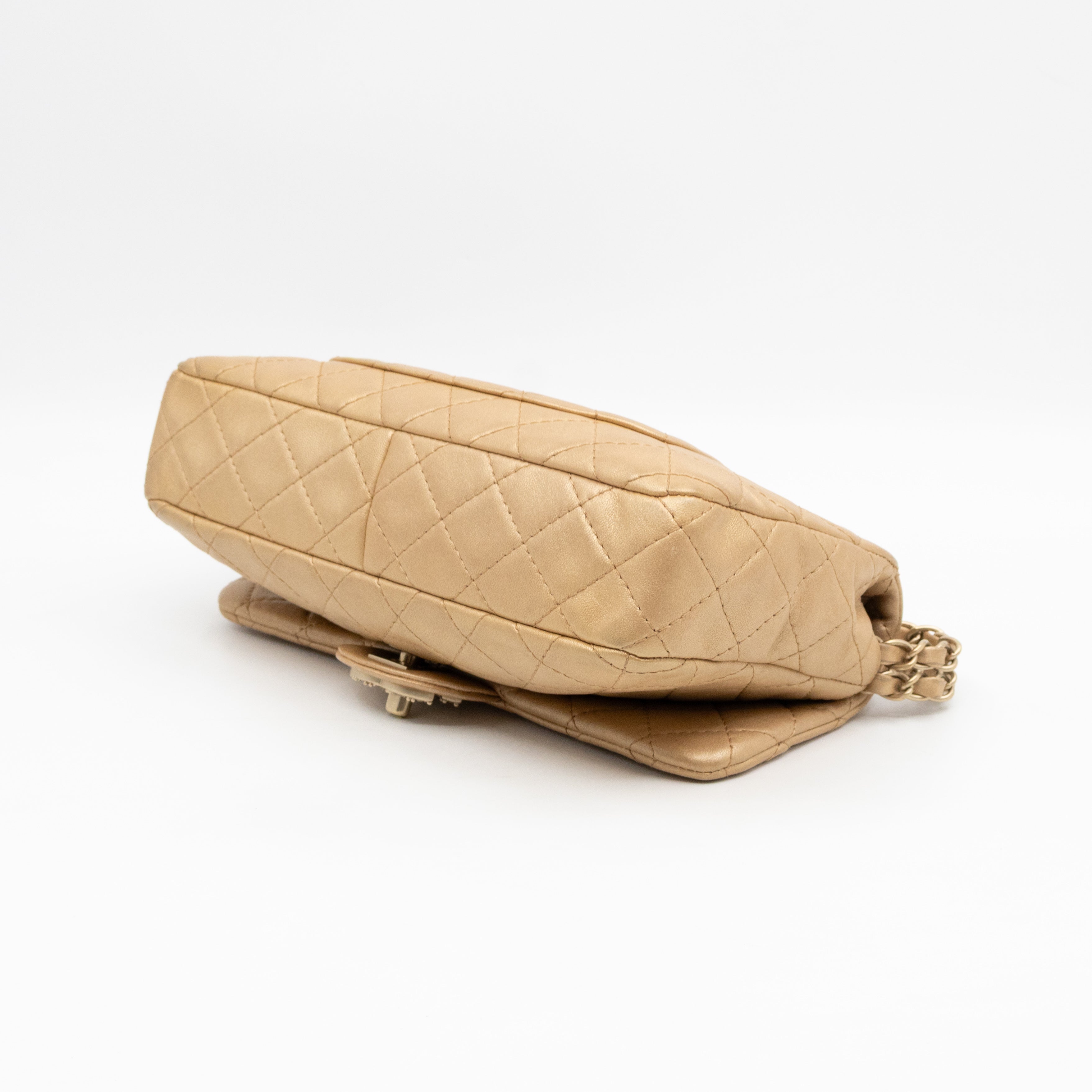 Precious Jewel Flap Bag Medium Gold Lambskin