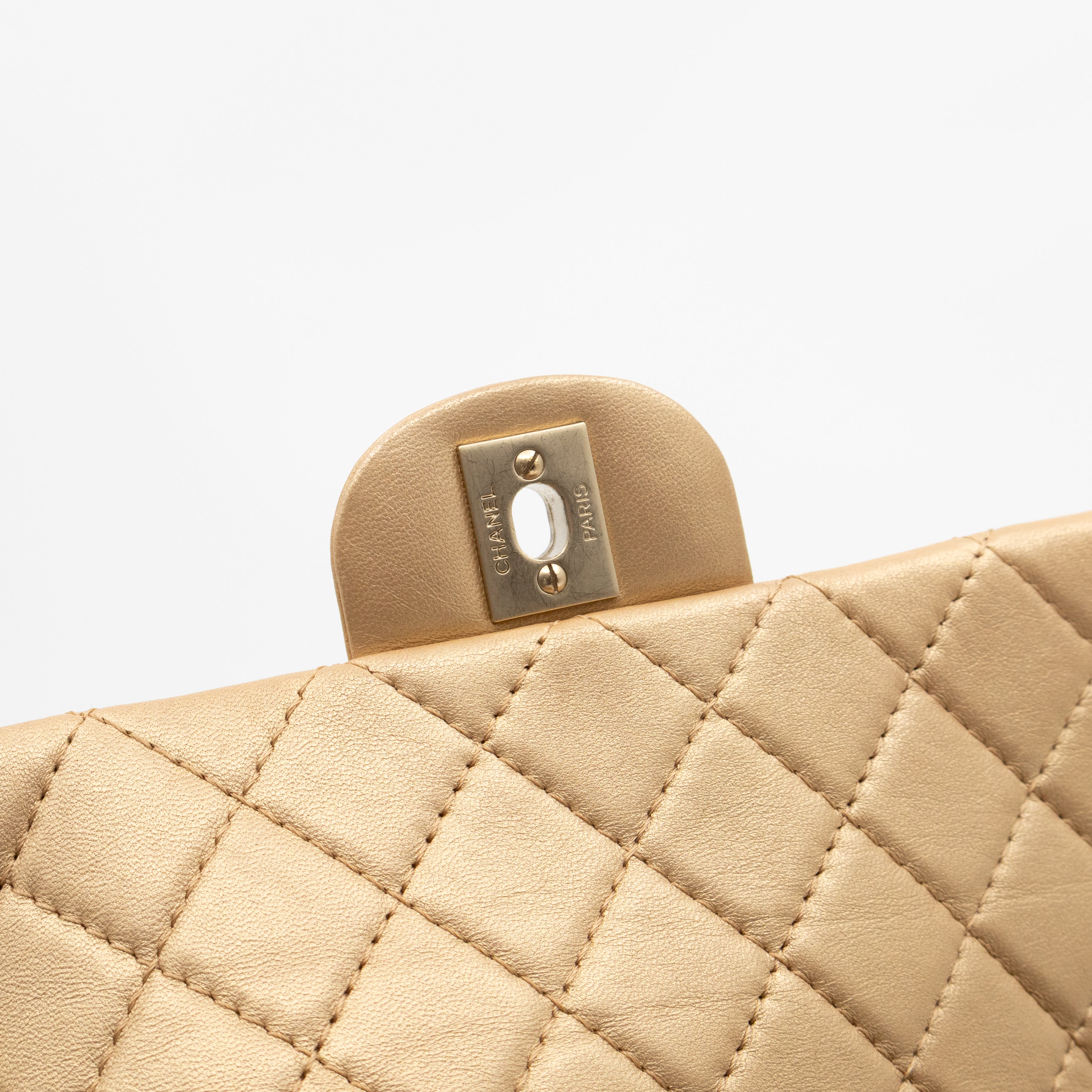 Precious Jewel Flap Bag Medium Gold Lambskin