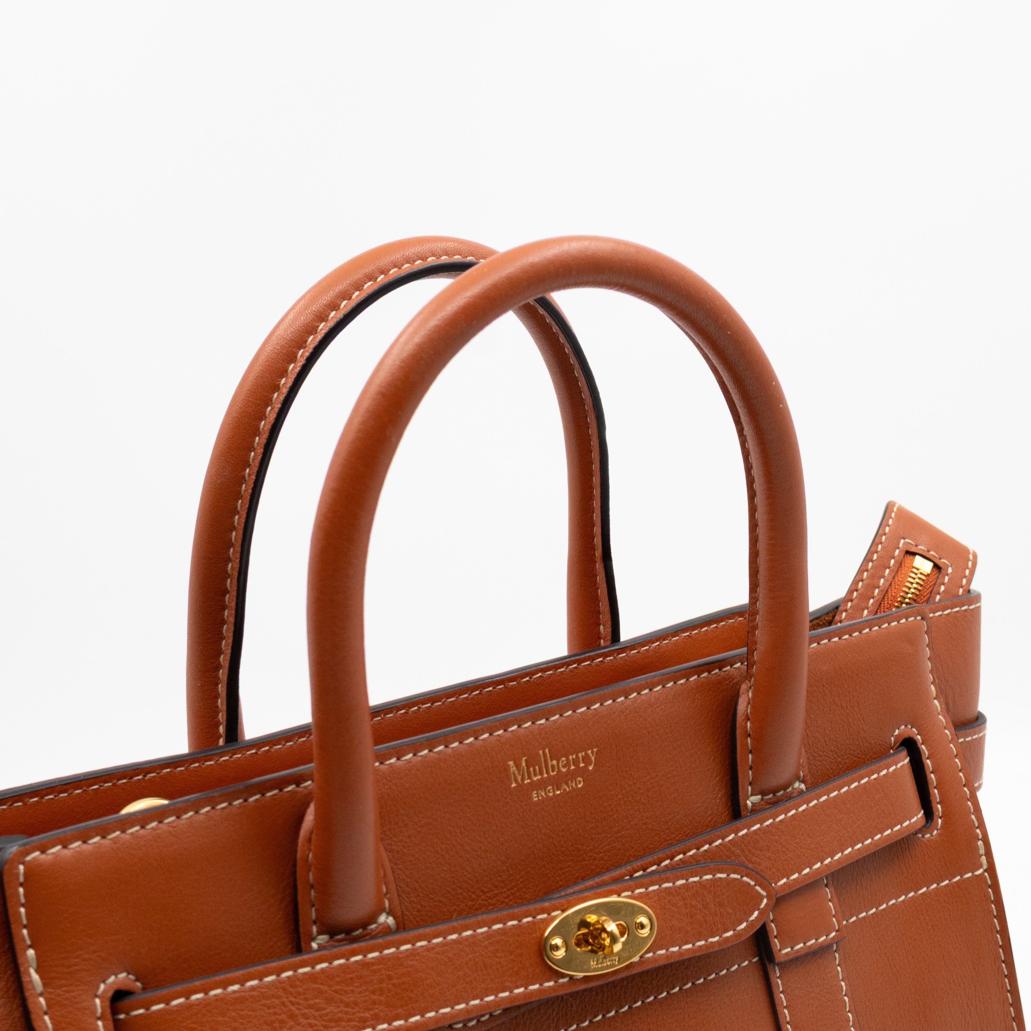 Mini Zipped Bayswater Brown Leather