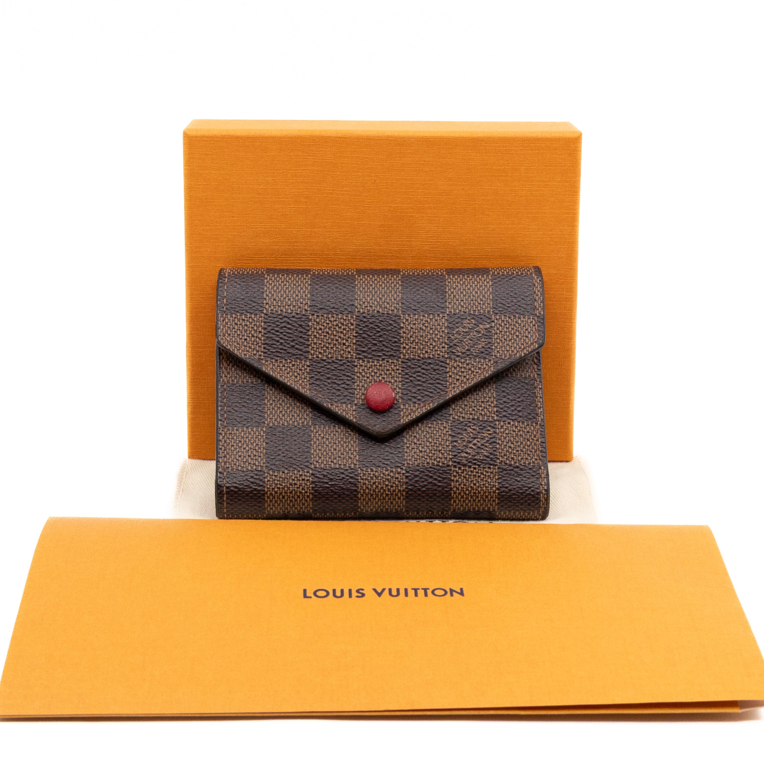 Victorine Wallet Damier Ebene Fuchsia