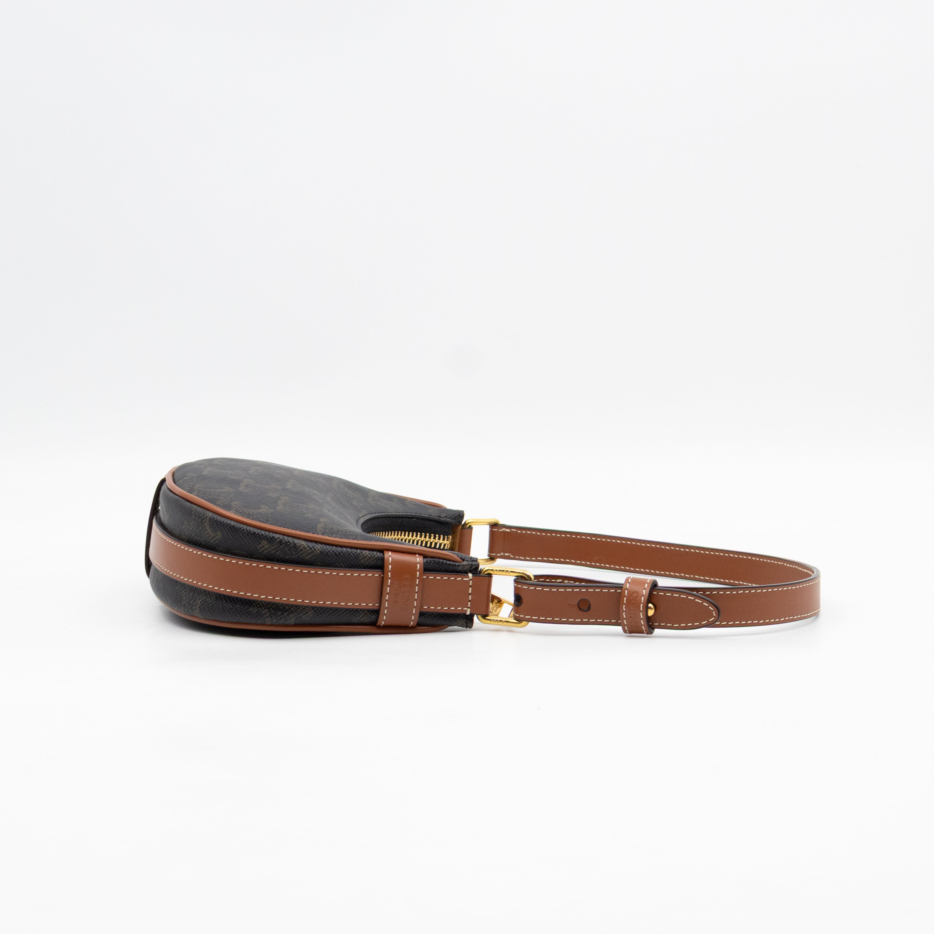 Mini Ava Bag Triomphe Canvas Tan Calfskin Leather