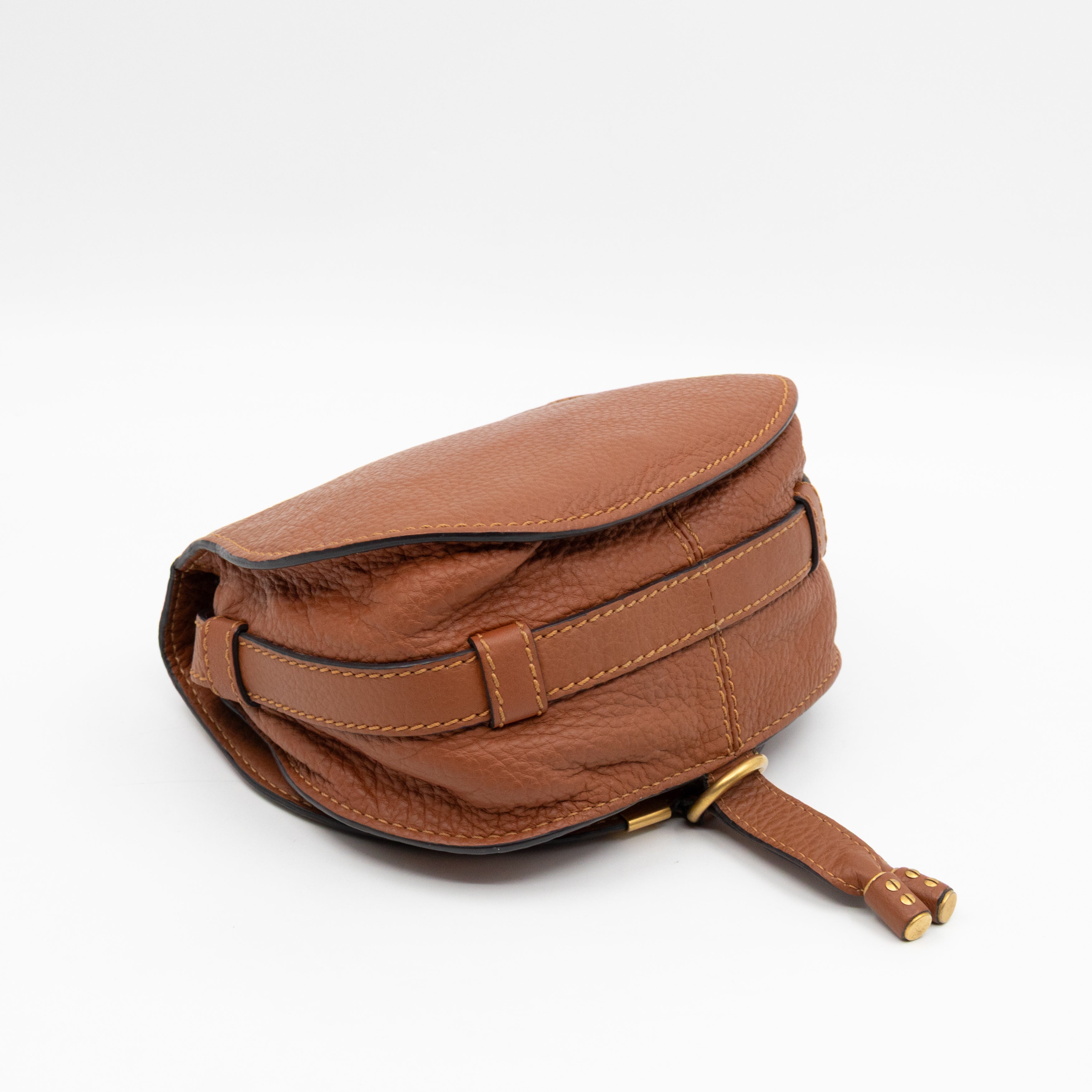 Marcie Mini Crossbody Bag Brown Leather