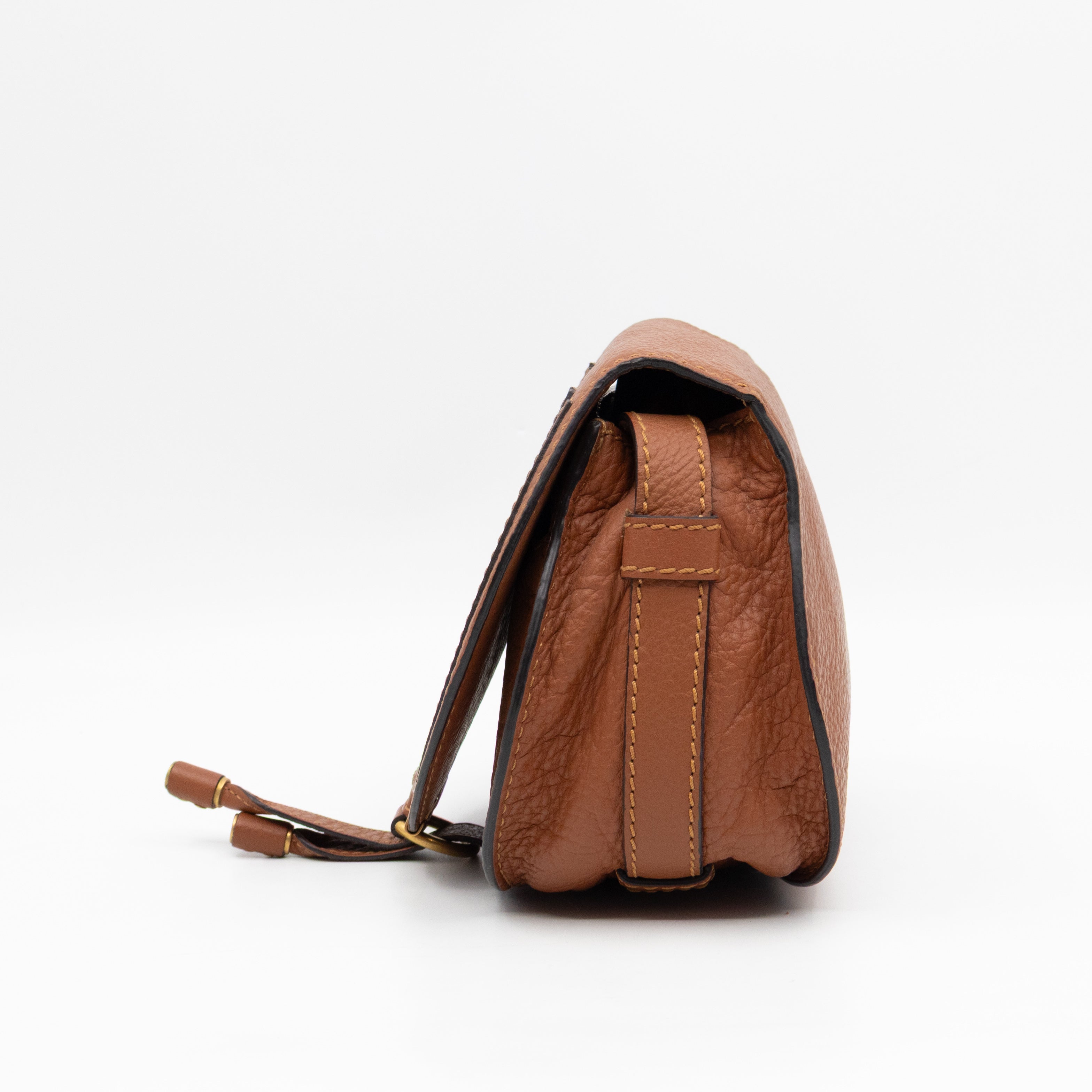 Marcie Mini Crossbody Bag Brown Leather