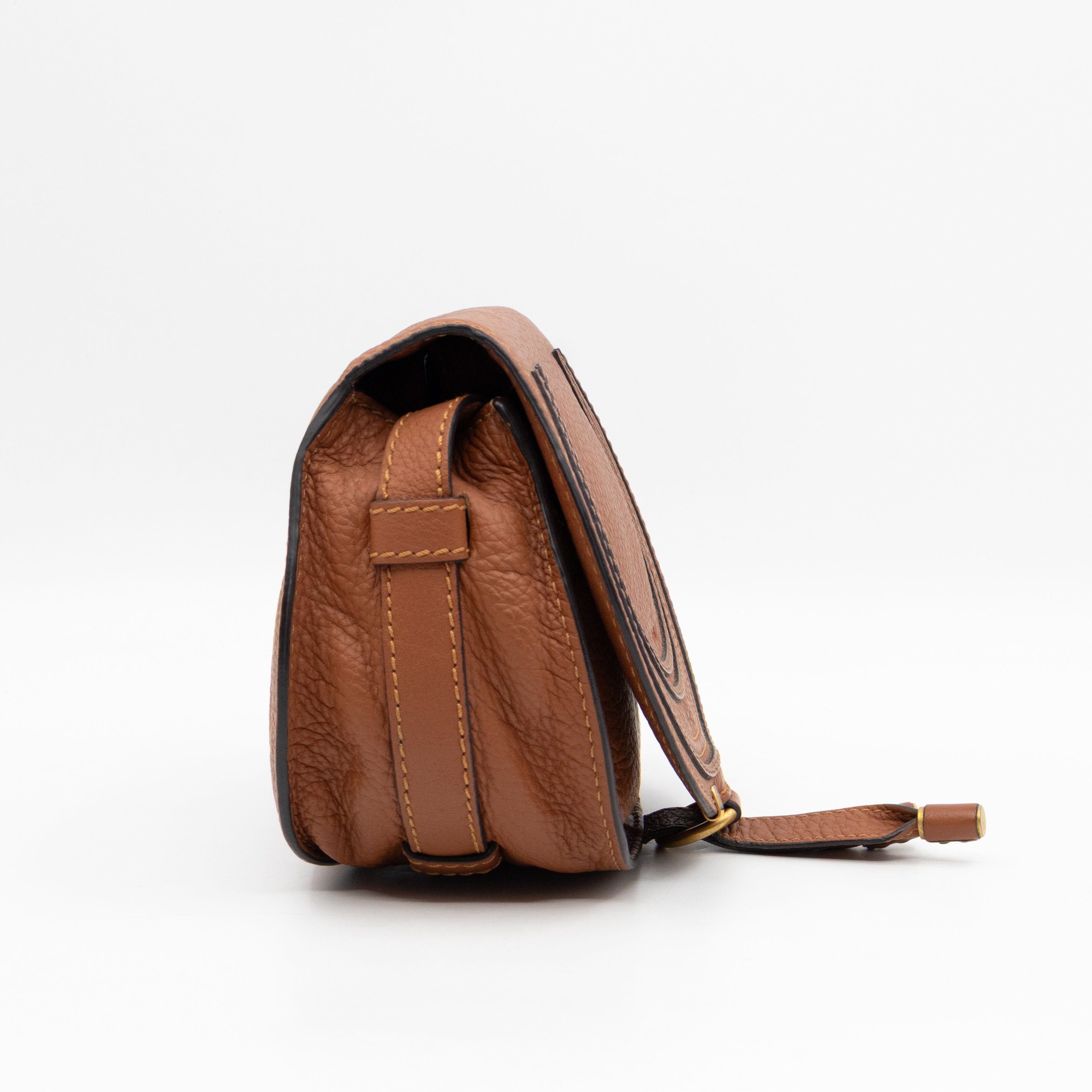 Marcie Mini Crossbody Bag Brown Leather