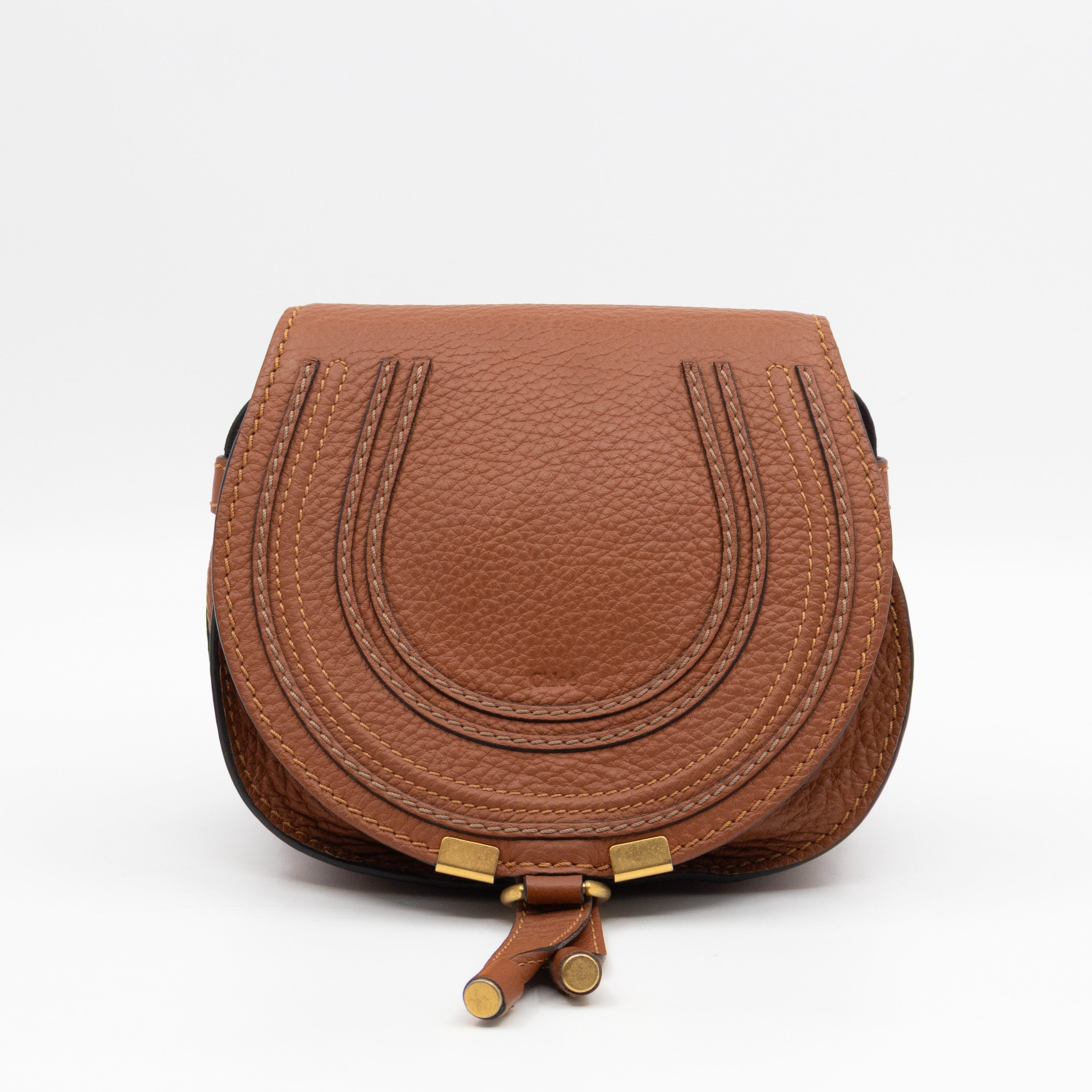 Marcie Mini Crossbody Bag Brown Leather