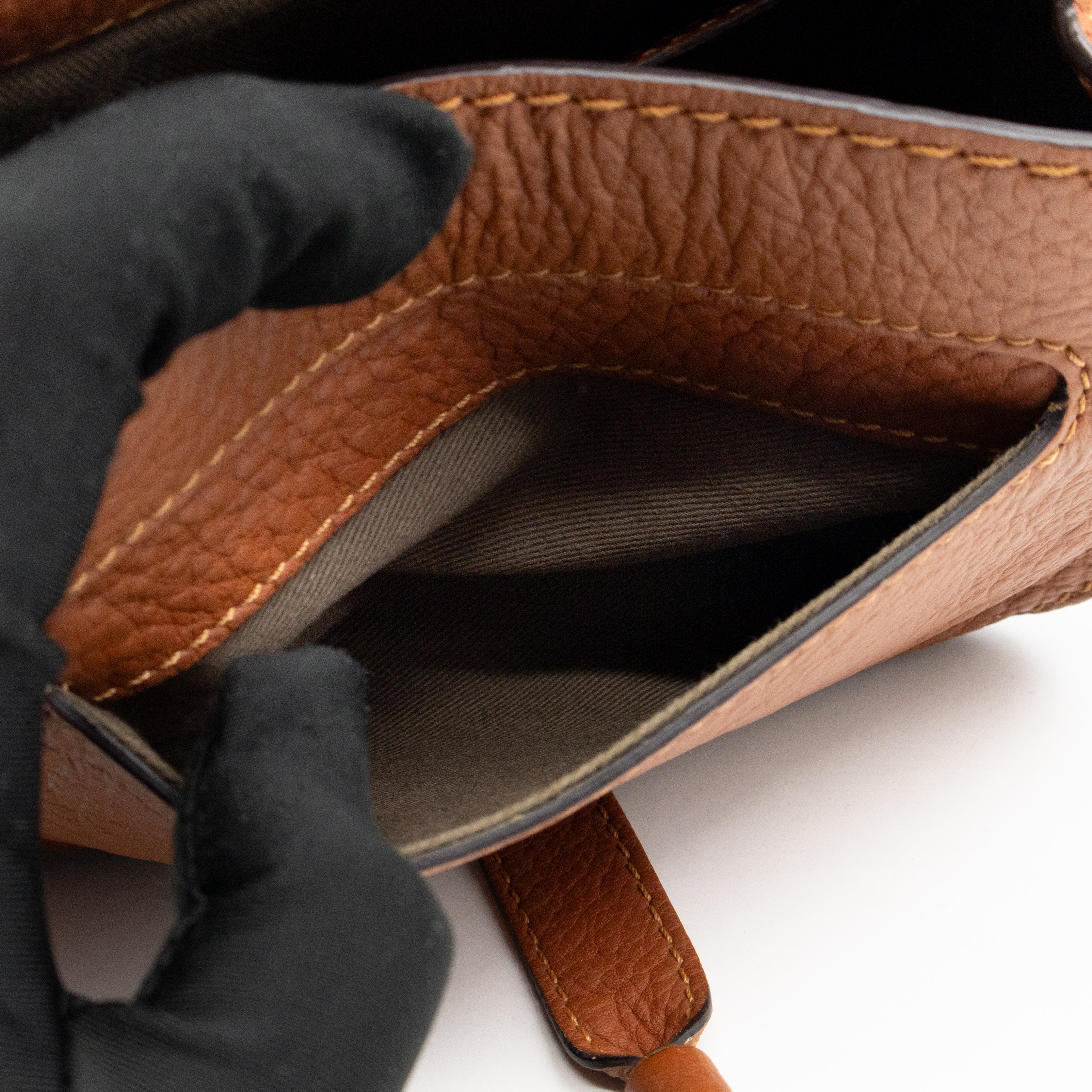 Marcie Mini Crossbody Bag Brown Leather